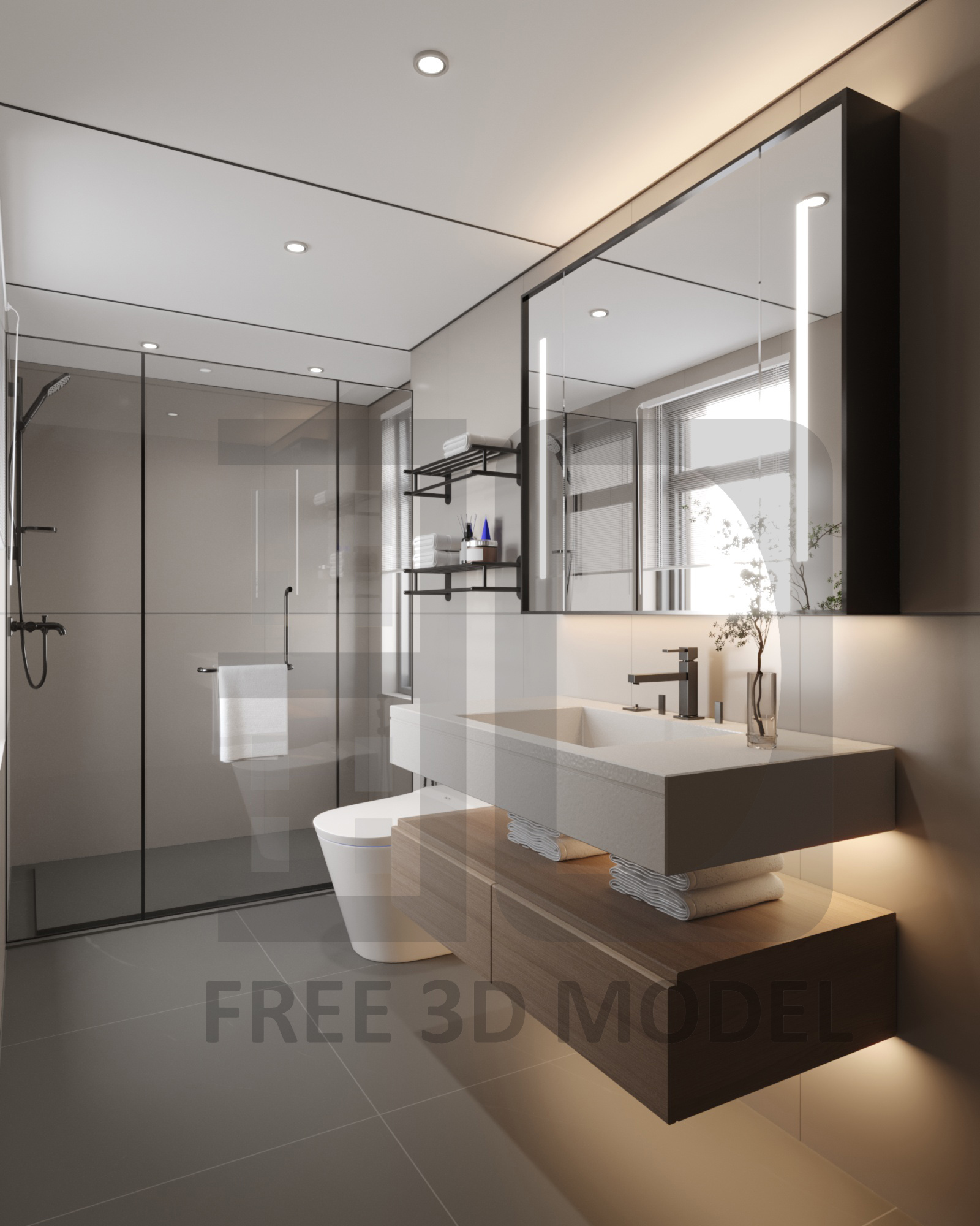 3D Bathroom Model Download by 3DF 27