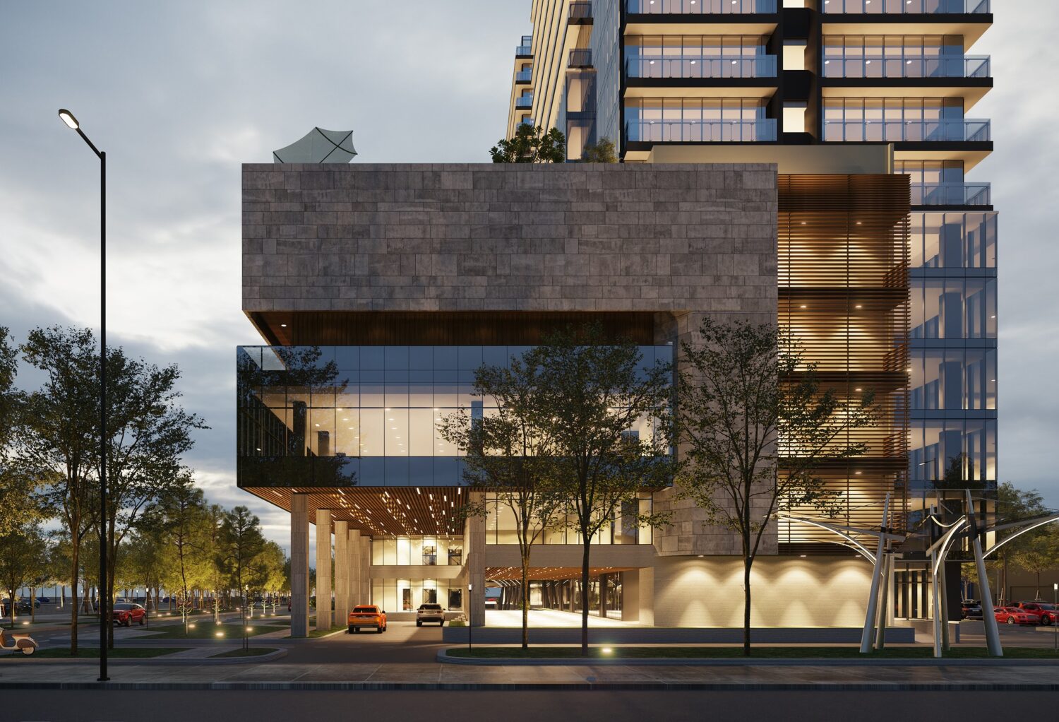 3D Office Tower Exterior Model Download by Vu Viet Hai