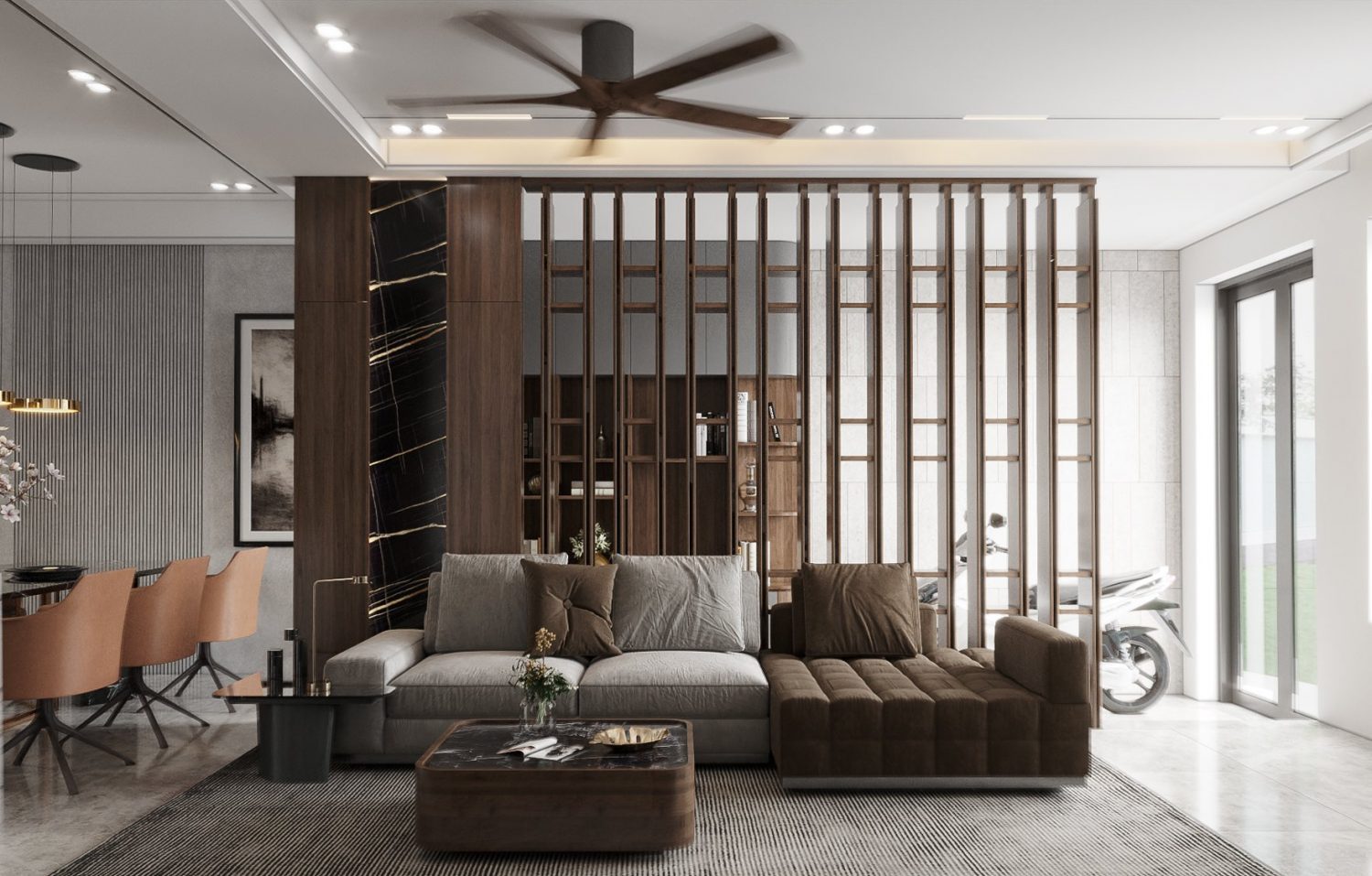 3D Living Room – Kitchen Interior Model Download By Ha