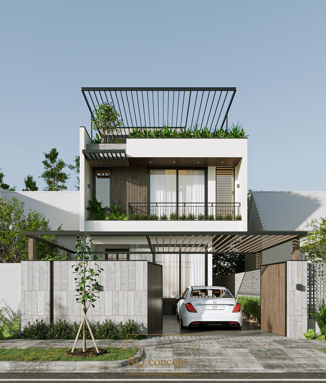 3Ds Max House Exterior Model Download By Ngoc Quan