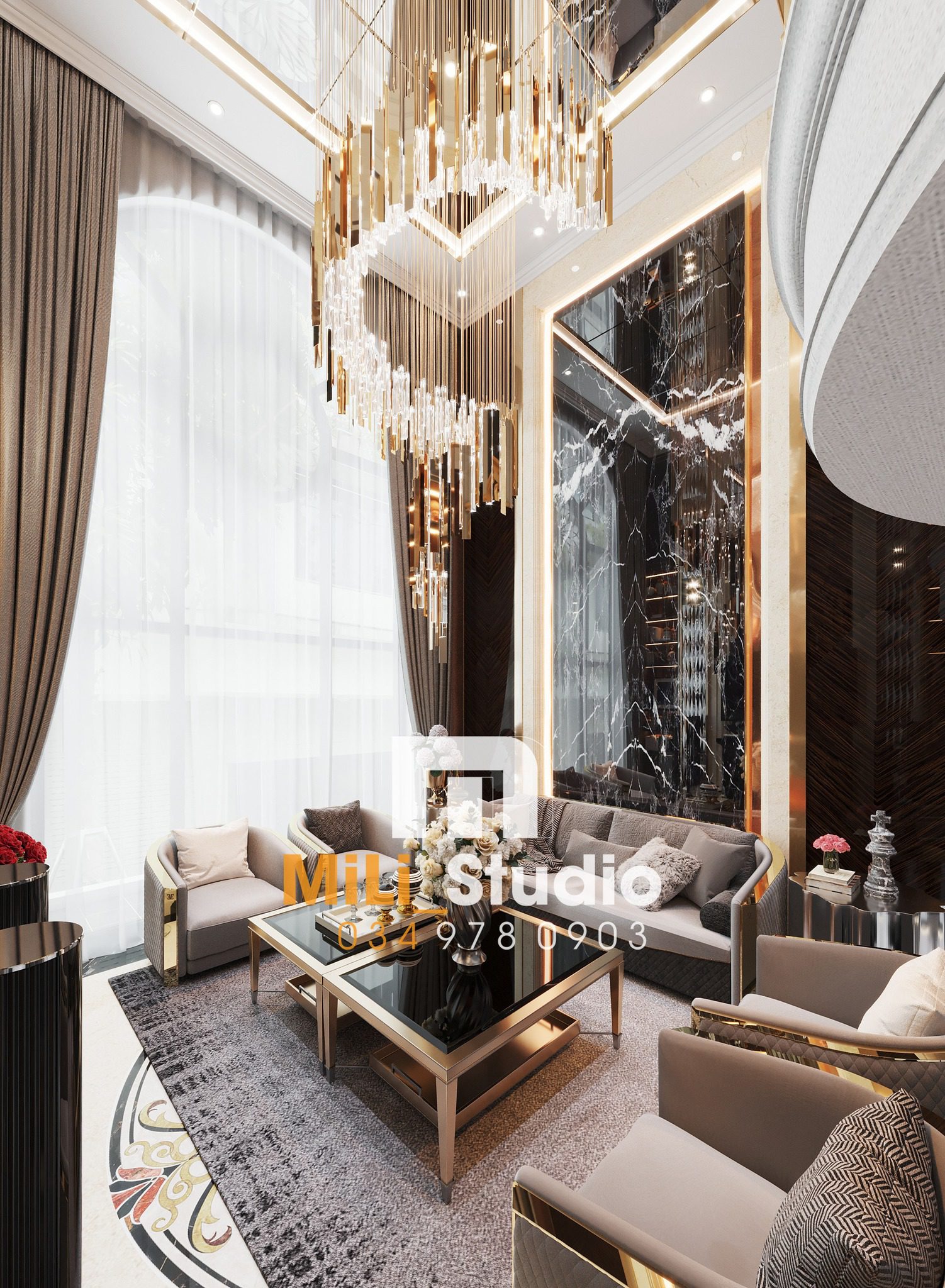 3Ds Max Living Room Interior Model Download By MiLi Studio