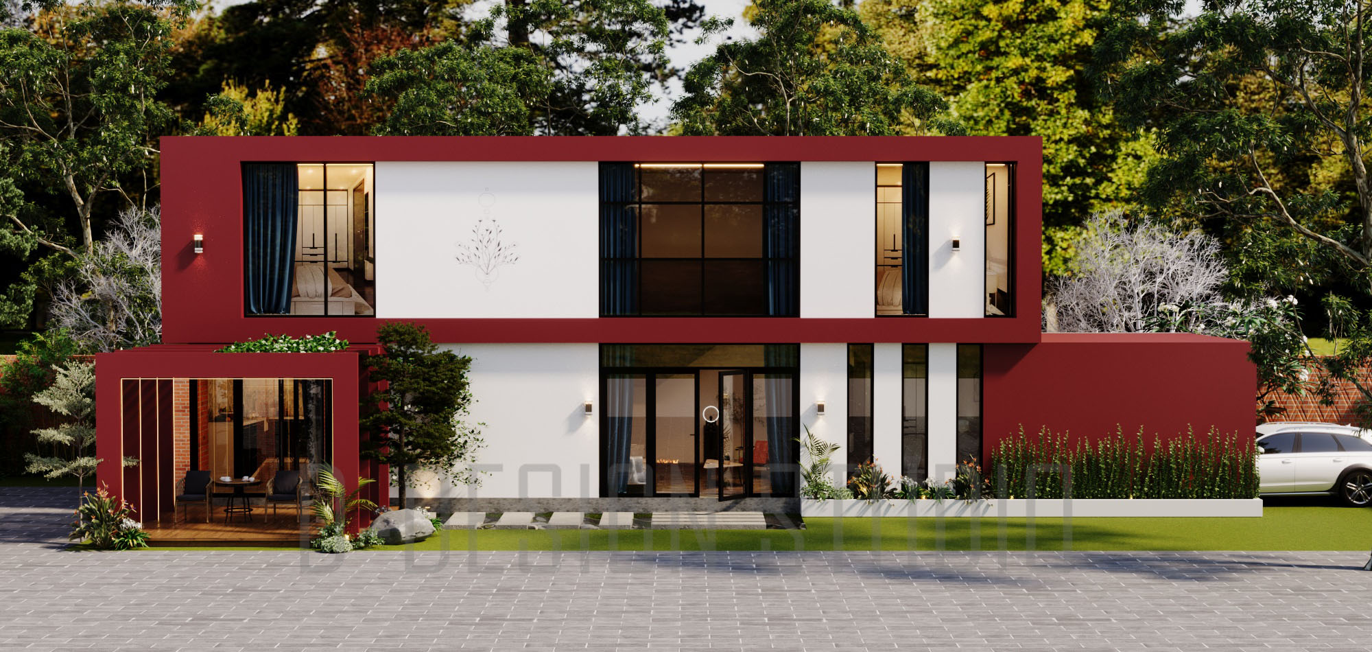 3Ds Max House Exterior Model Download By 3DF 345