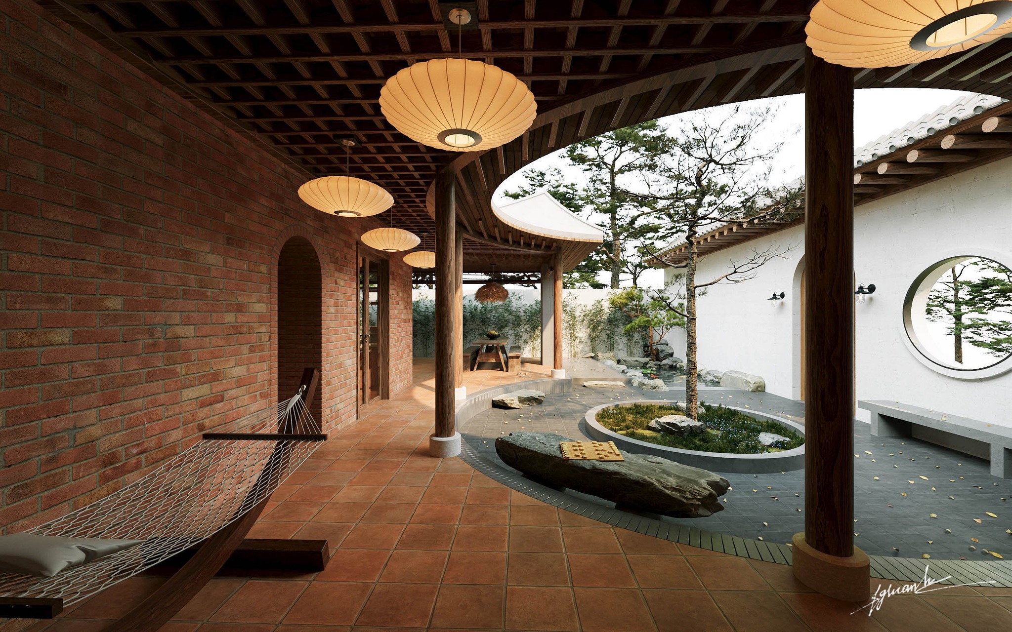 3D EXTERIOR COUNTRYSIDE HOUSE BY KIEN NGUYEN