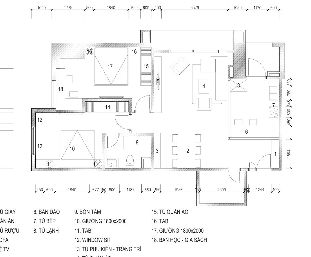 2D Drawings Interior Download By 3DF 345