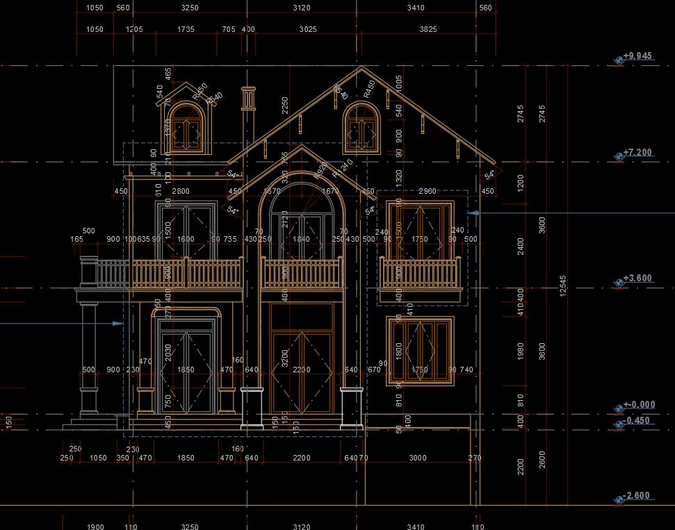 2D Drawings Exterior Villa Download By 3DF 399