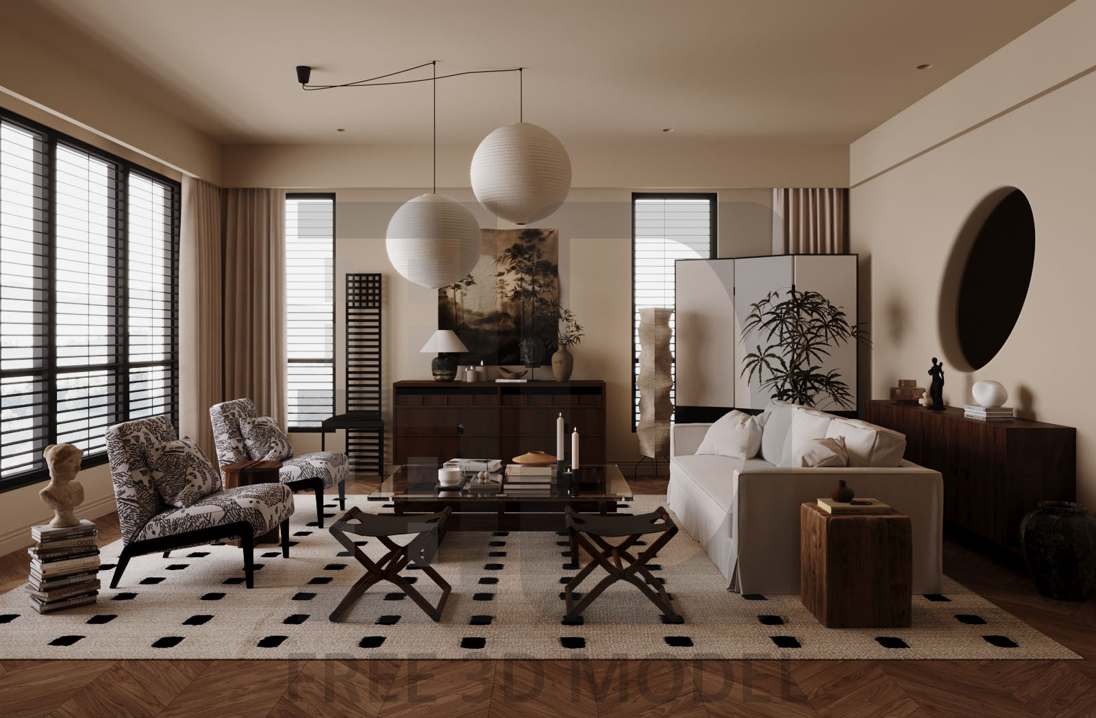 3D Living Room  Download by 3DF 624