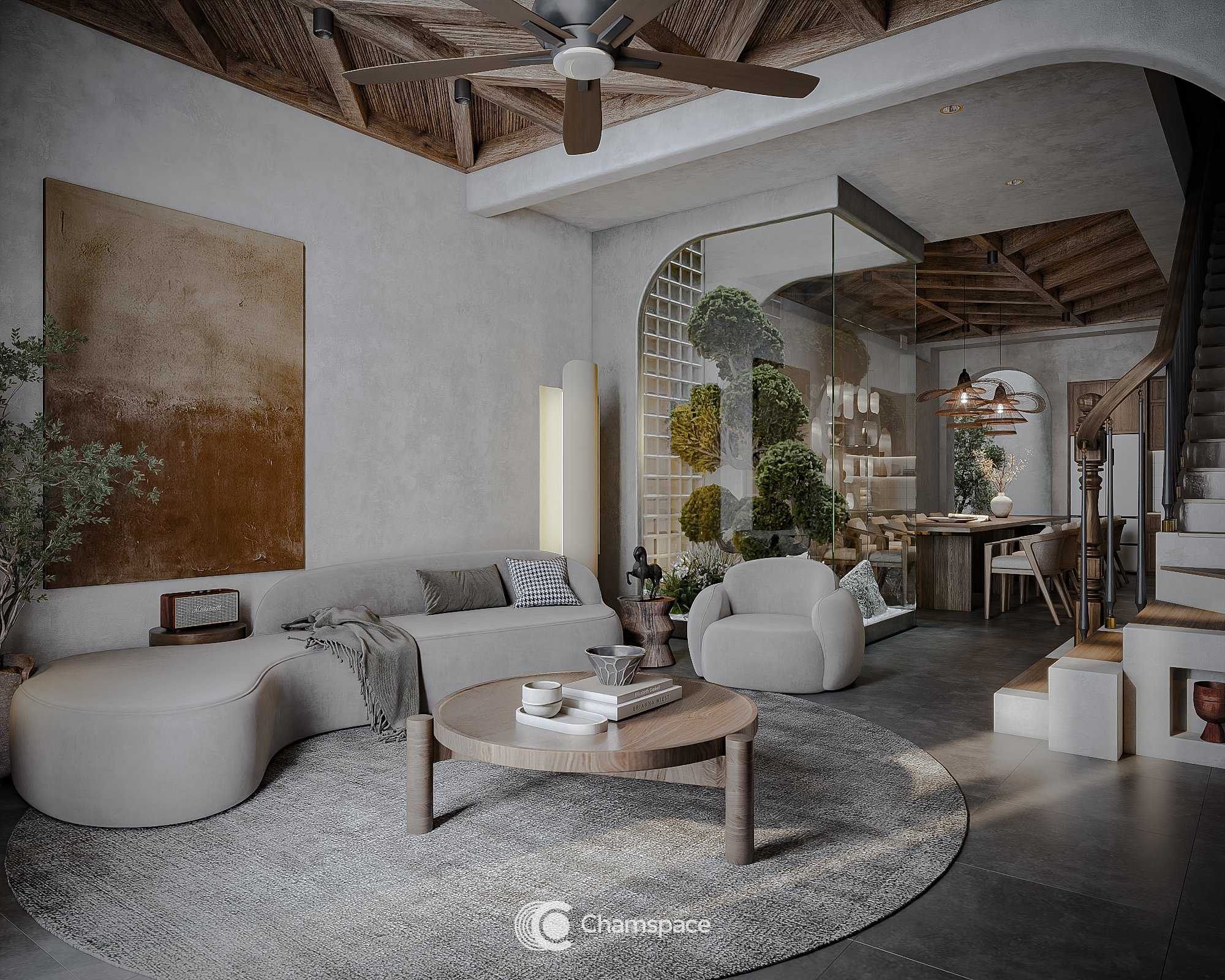 3D Living- Kitchen Wabisabi Style Download by Phong Nguyen 640