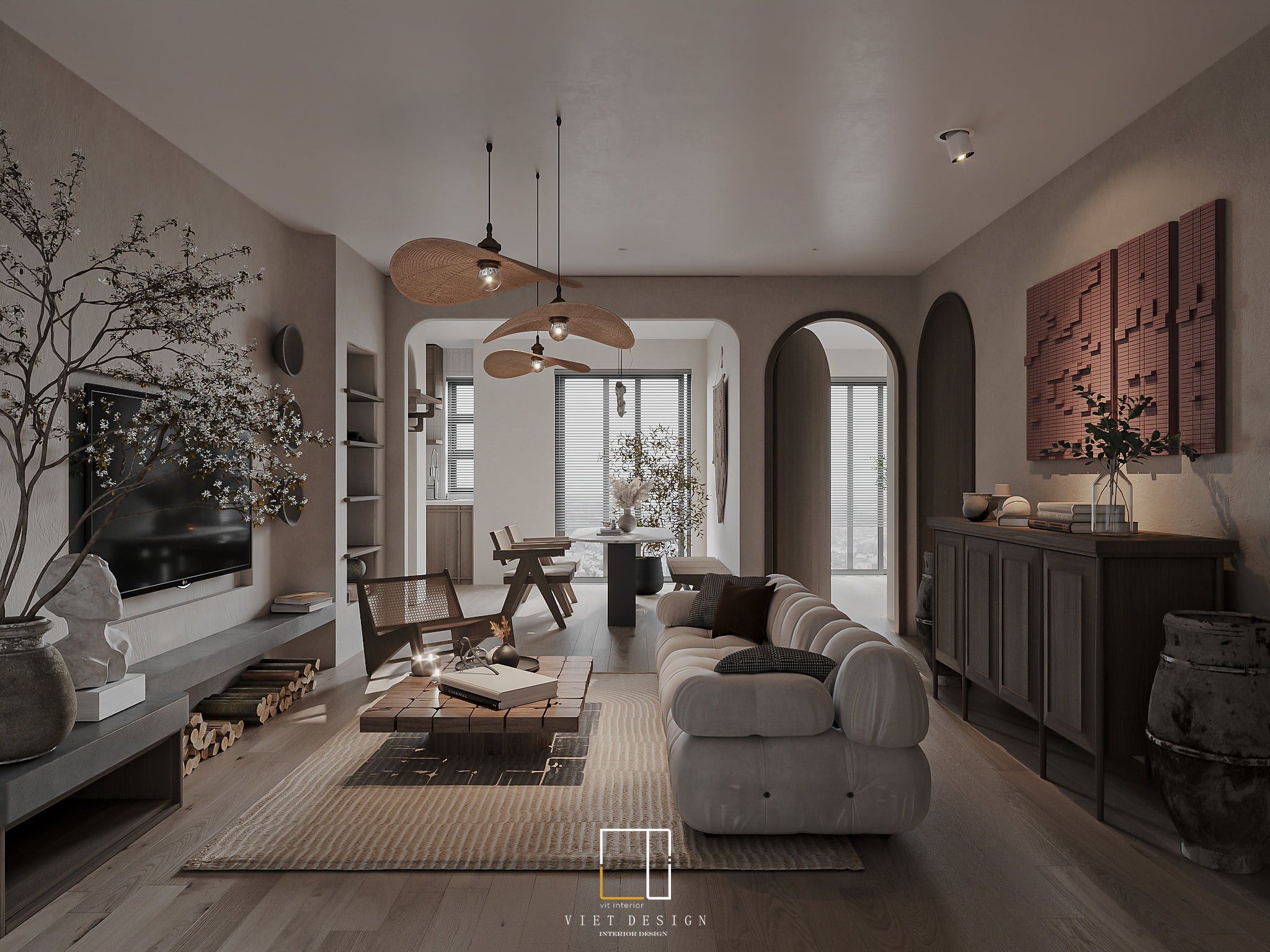 3D Living- Kitchen Wabisabi style Download by Quoc Quyen  621