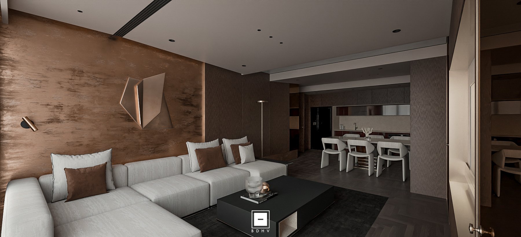 Download free 3d model of Luxury living room designed by Nguyen Hai Long 619
