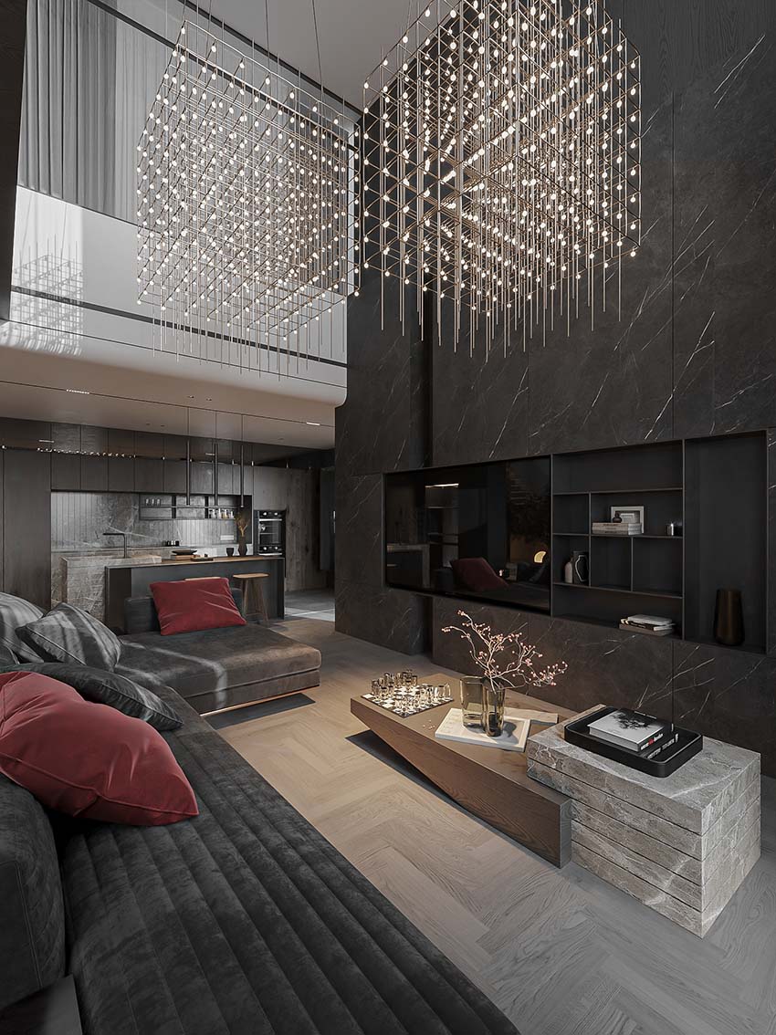 Download free 3d model of Duplex living room designed by Quoc Quyen 684