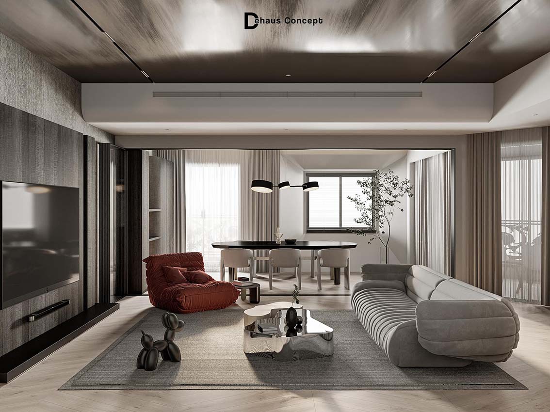 3D Livingroom- Kitchen Luxury Download by Tran Trung Hau 674
