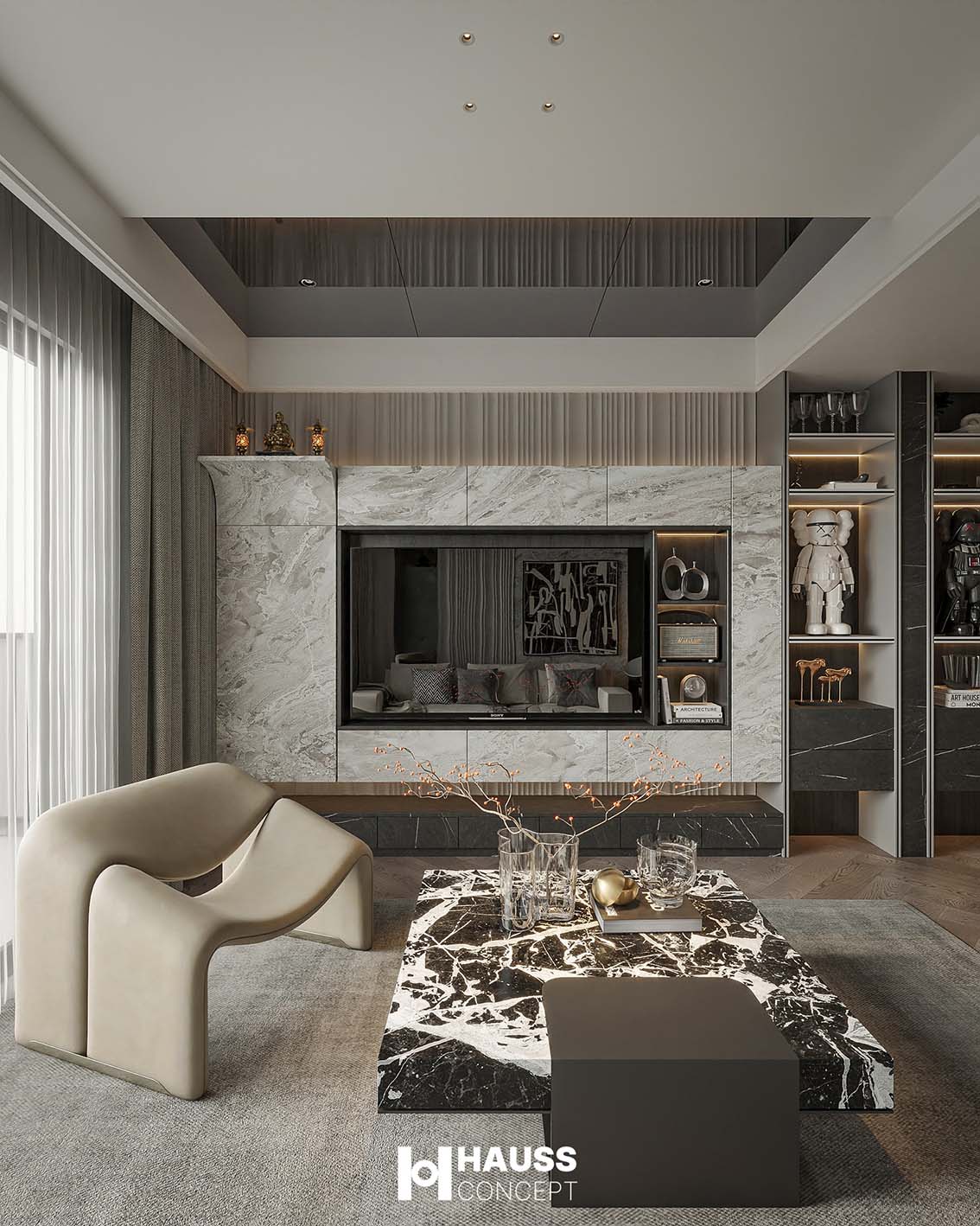 Download free 3d model of Luxury living room designed by Cao Huy Hoang 679