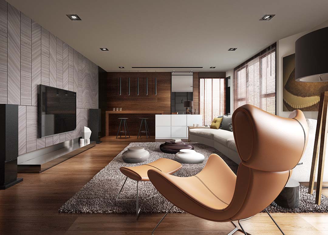 3D Sketchup Livingroom-Kitchen Download by 3DF 660