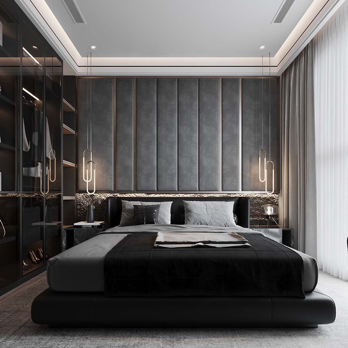 Download free 3d model of   bedroom designed by 3DF 713