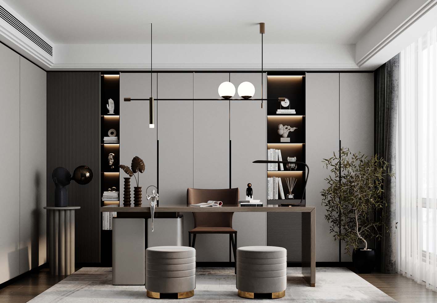 Download free 3d model of   workingroom collected by 3DF 704