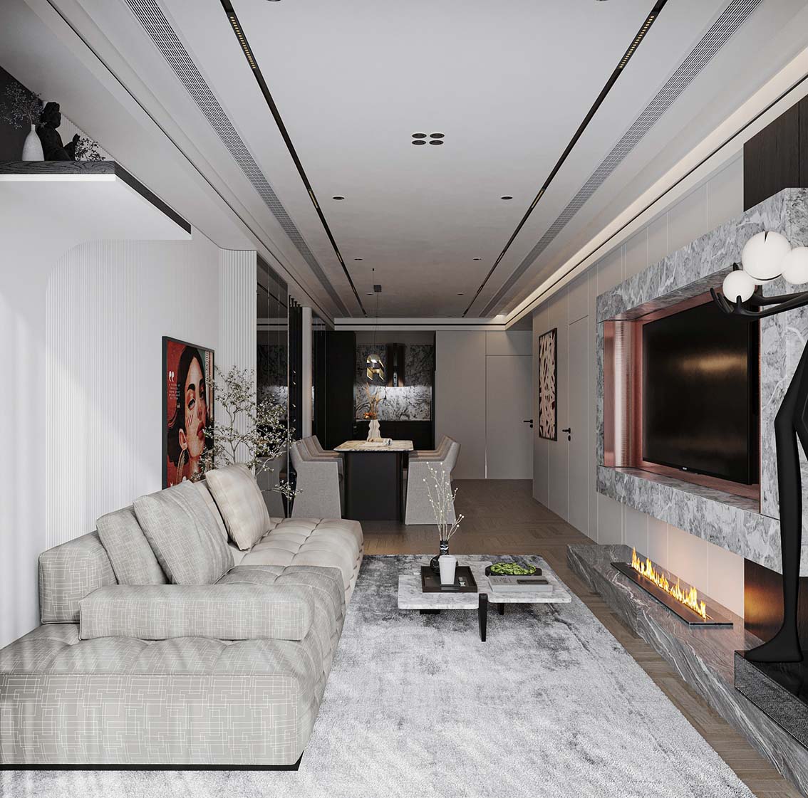 Download free 3d model of   livingroom designed by Tran Dinh Dang 709