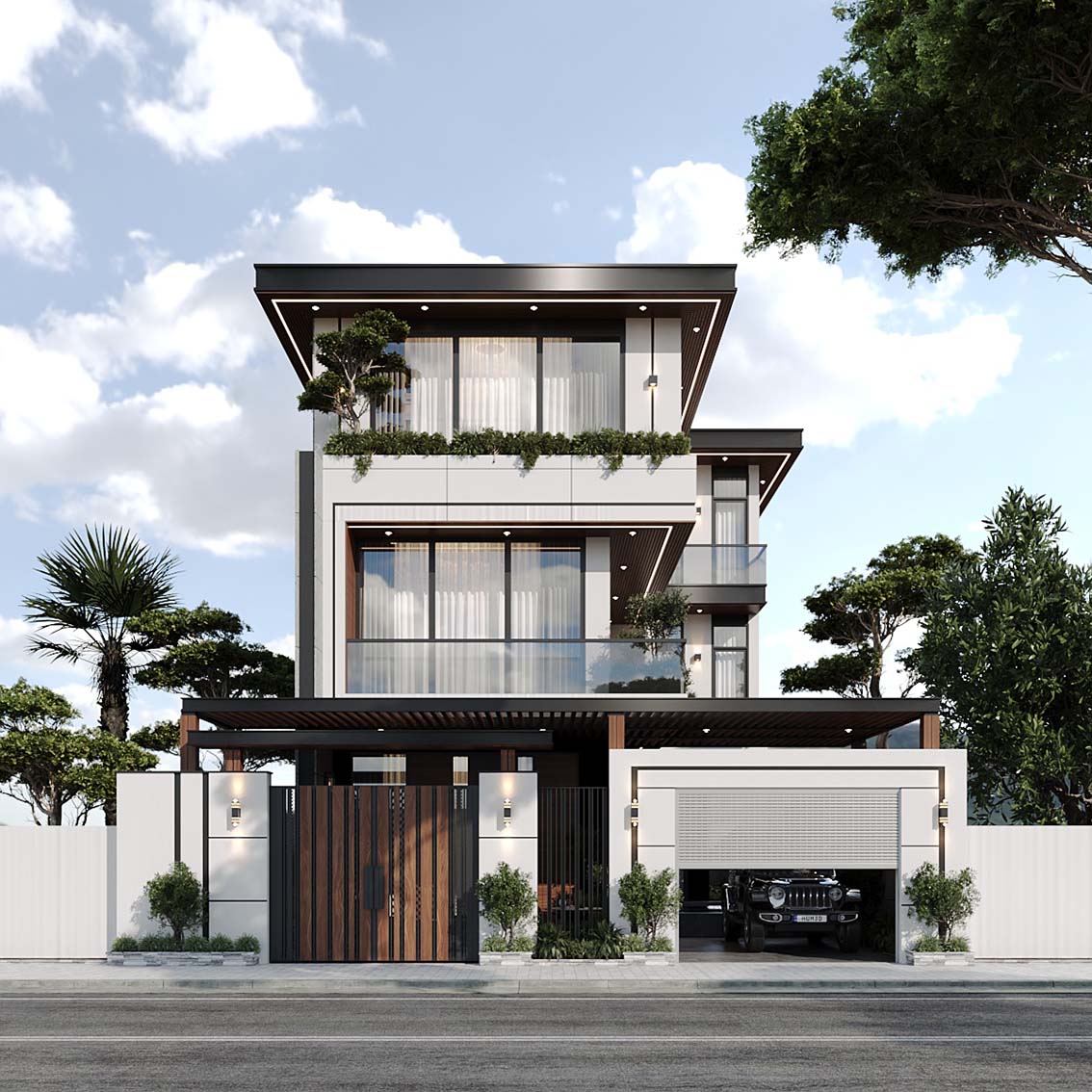 Download free 3d exterior model of villa designed by Quoc Tung 716