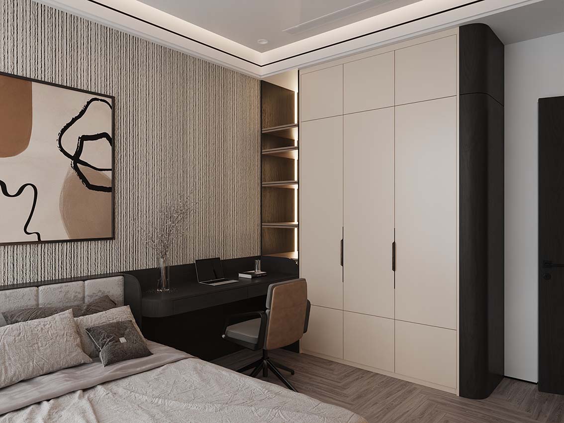 Download free 3d model of   bedroom designed by 3DF 712