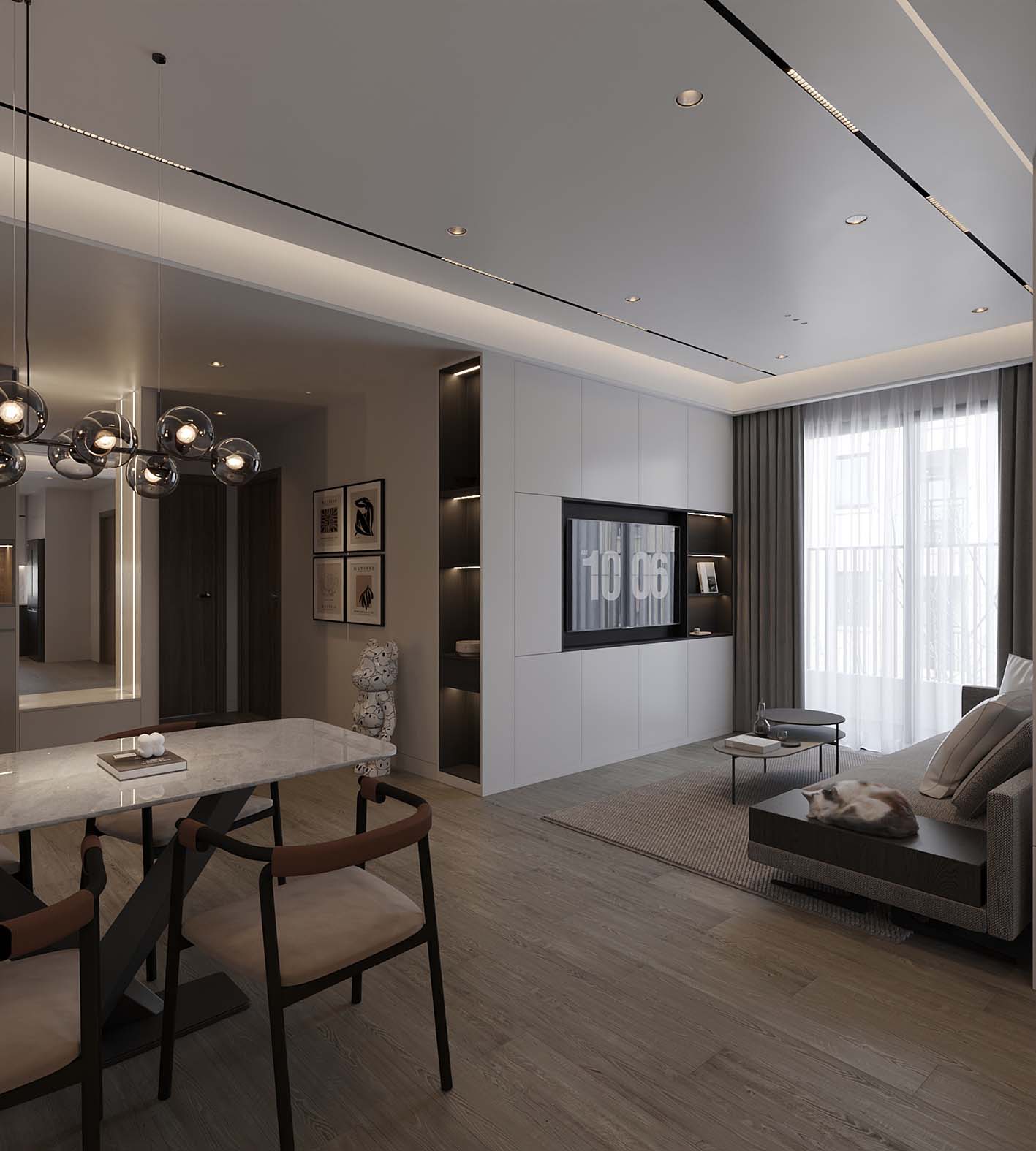 Download free 3d model of   livingroom and kitchen designed by Dung coi 724