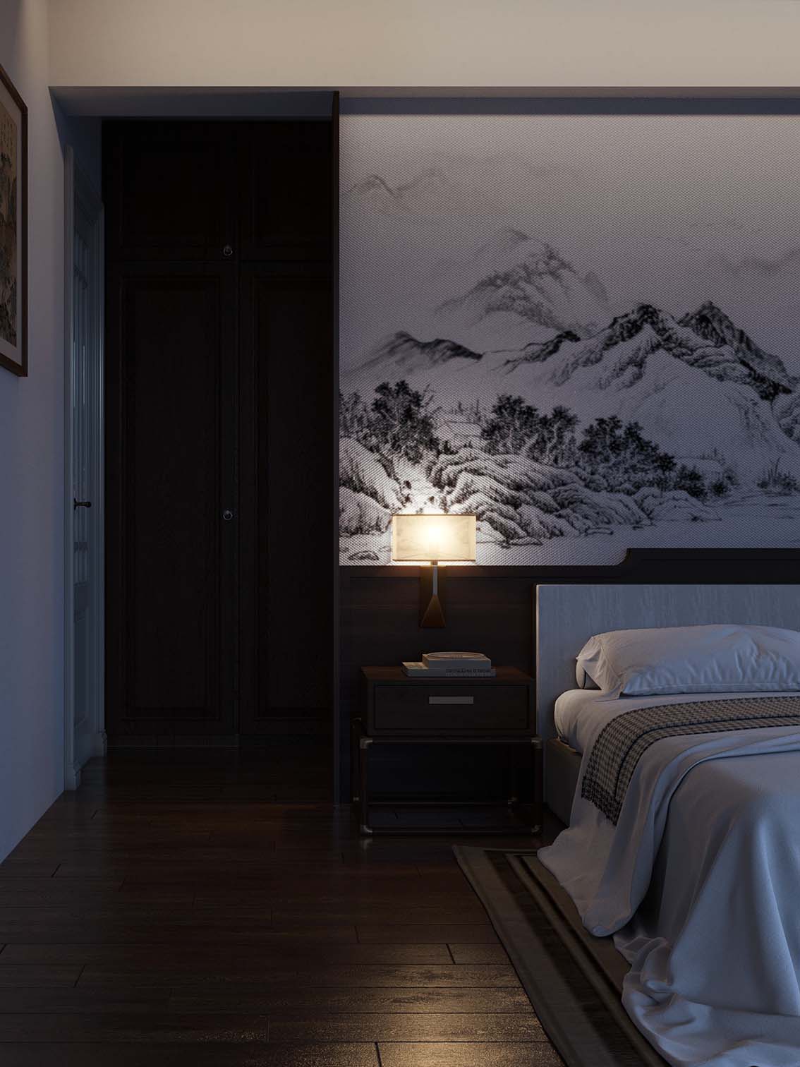 Download free 3d model of   bedroom designed by Pham Hai 728
