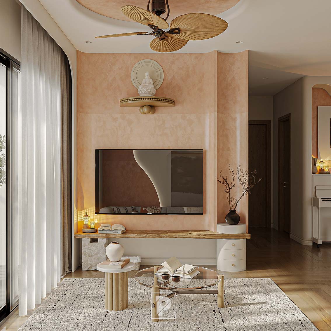 Download free 3d model of   livingroom & kitchen designed by Tinh Vu 731