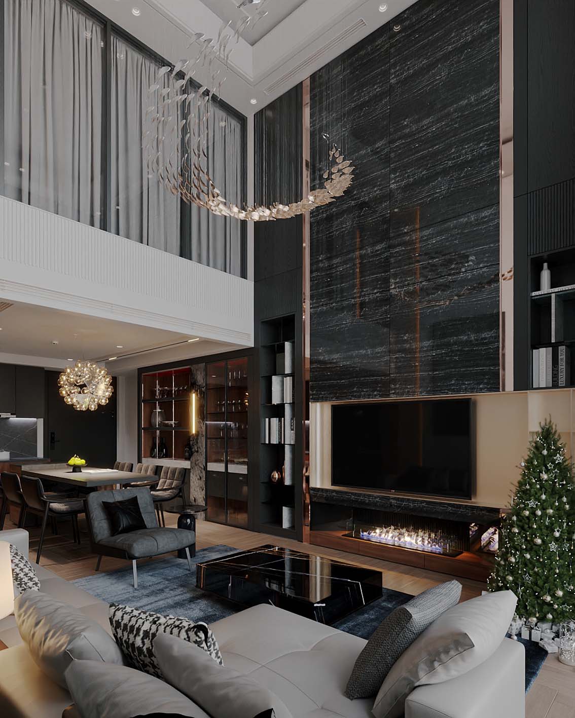 Download free 3d model of duplex livingroom designed by Duc Dung 757