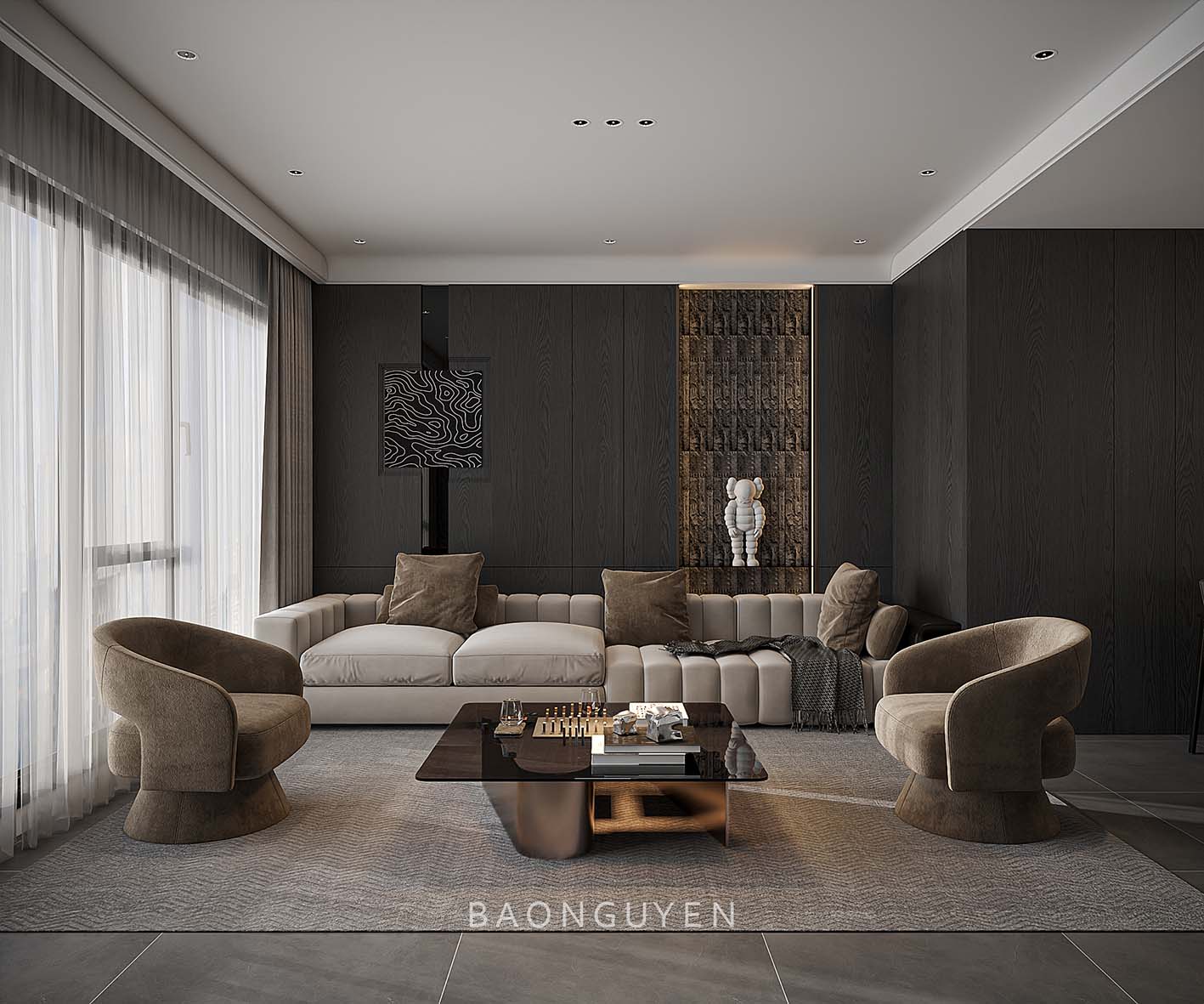 Download free 3d model of  luxury livingroom designed by Bao Nguyen 760