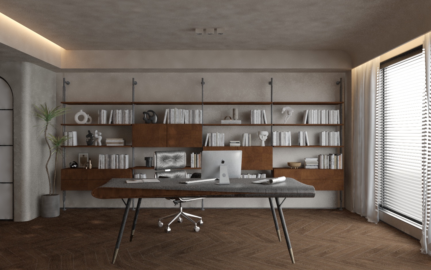 Download free 3d model of workingroom designed by 3DF.PRO 754