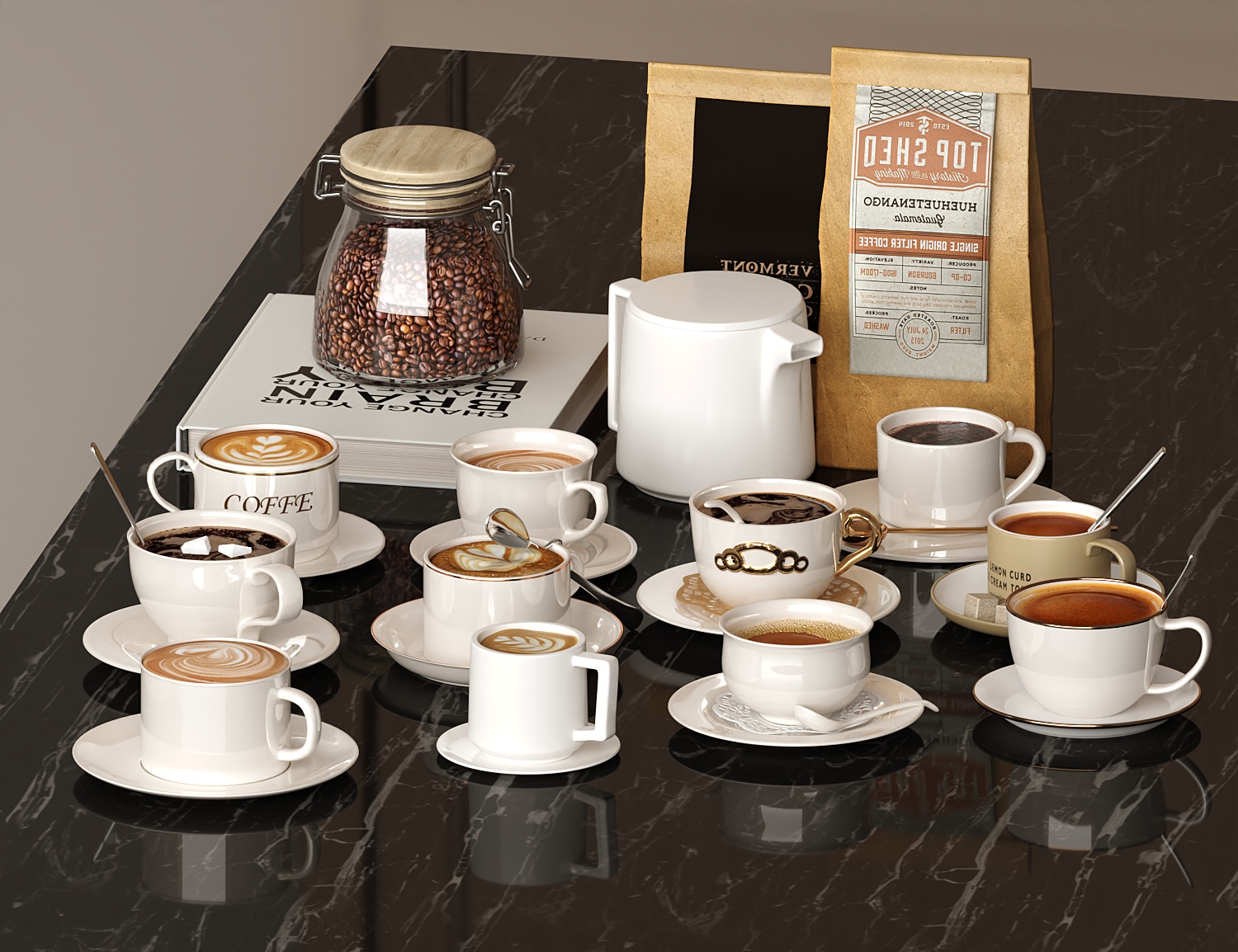 Download free 3d model of cup of tea shared by 3DF.PRO 09