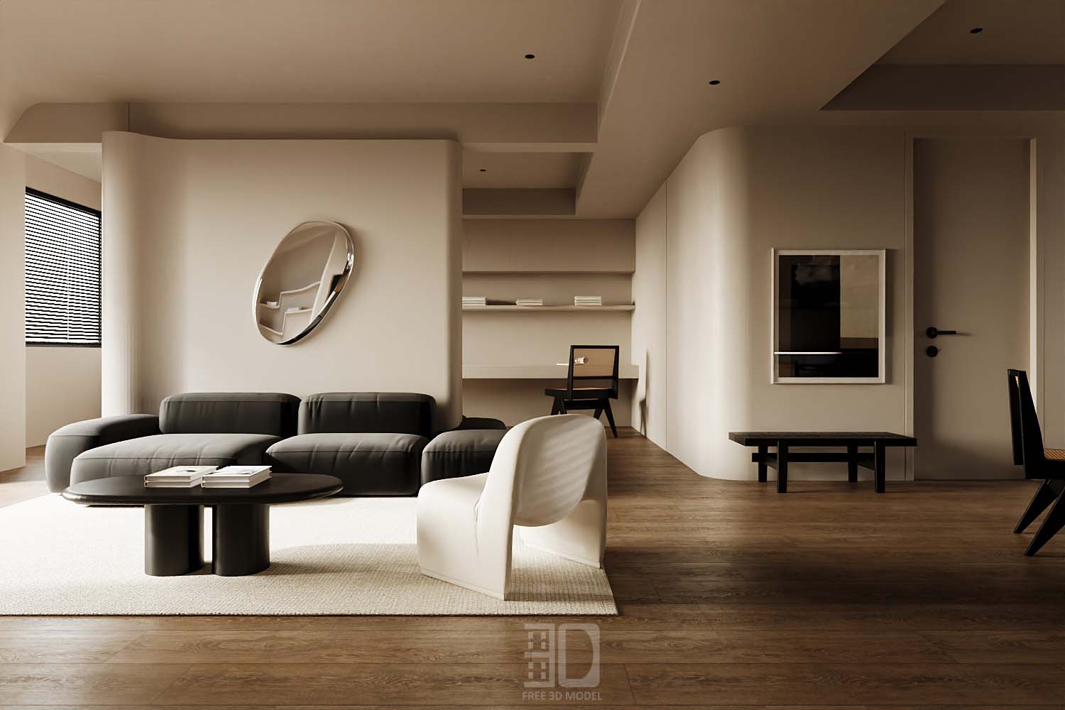 Download free 3d model of   livingroom sofa collected by 3df.pro 05