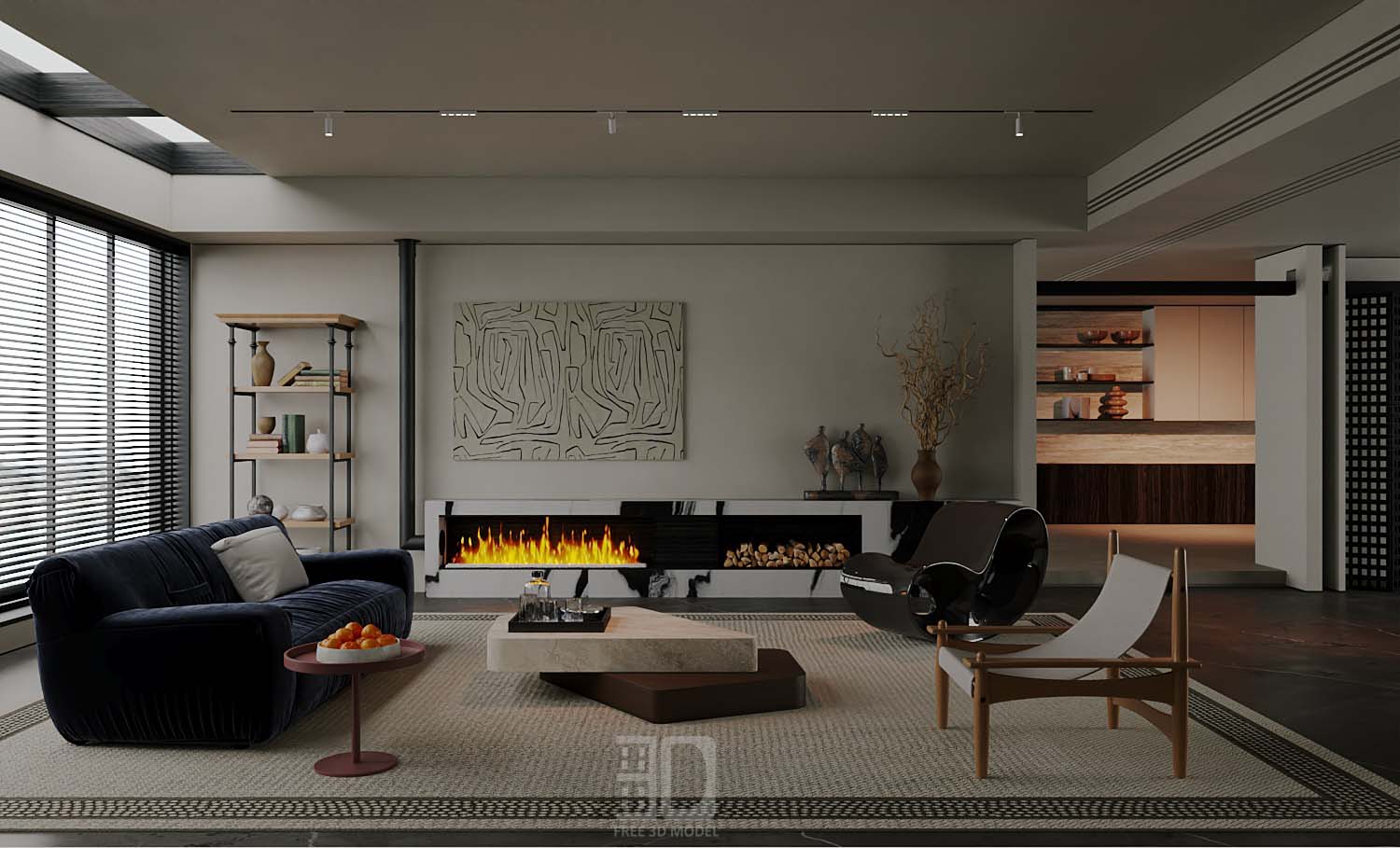 Download free 3d model of   livingroom sofa collected by 3df.pro 07