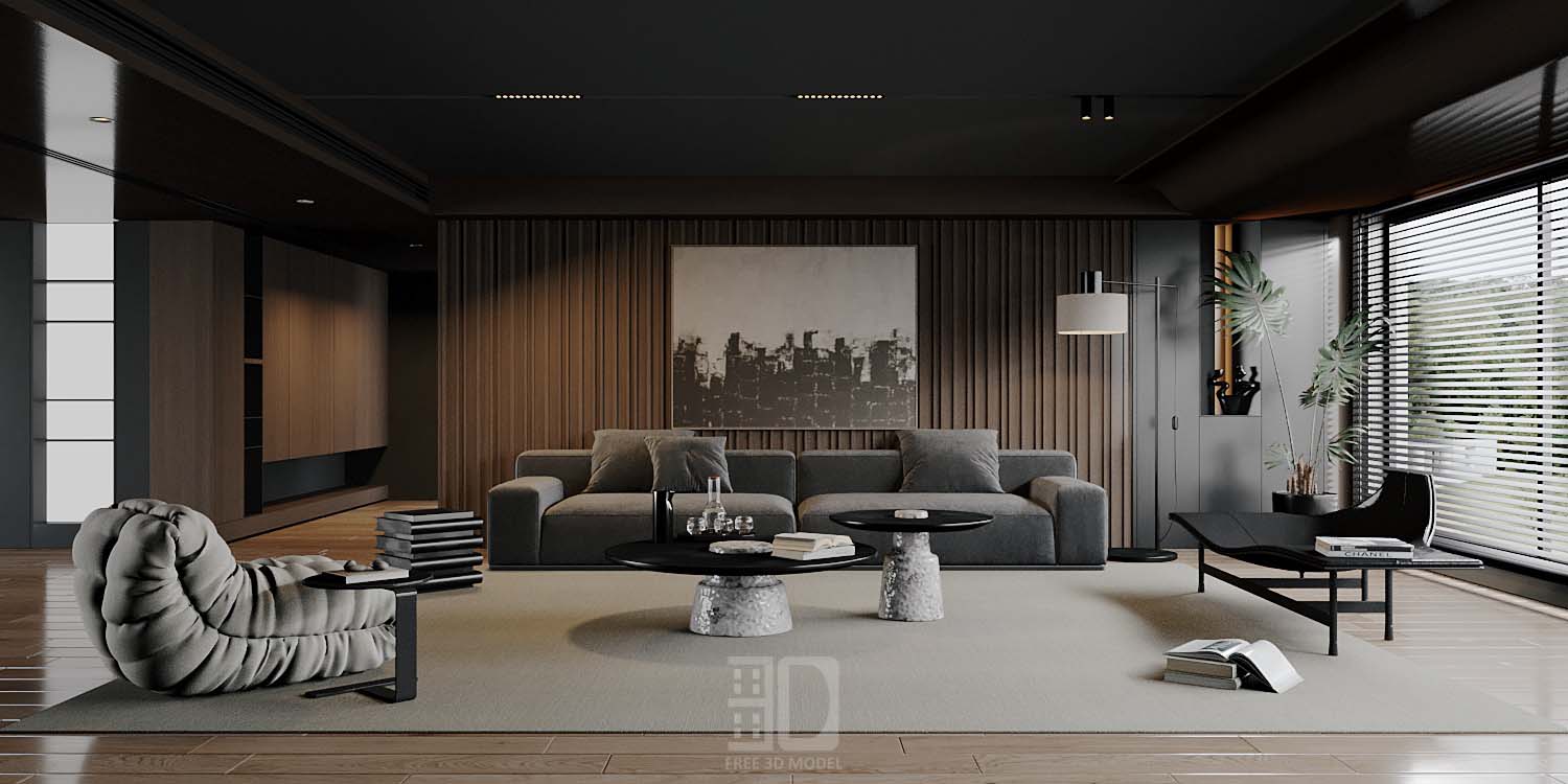 Download free 3d model of   livingroom sofa collected by 3df.pro 10