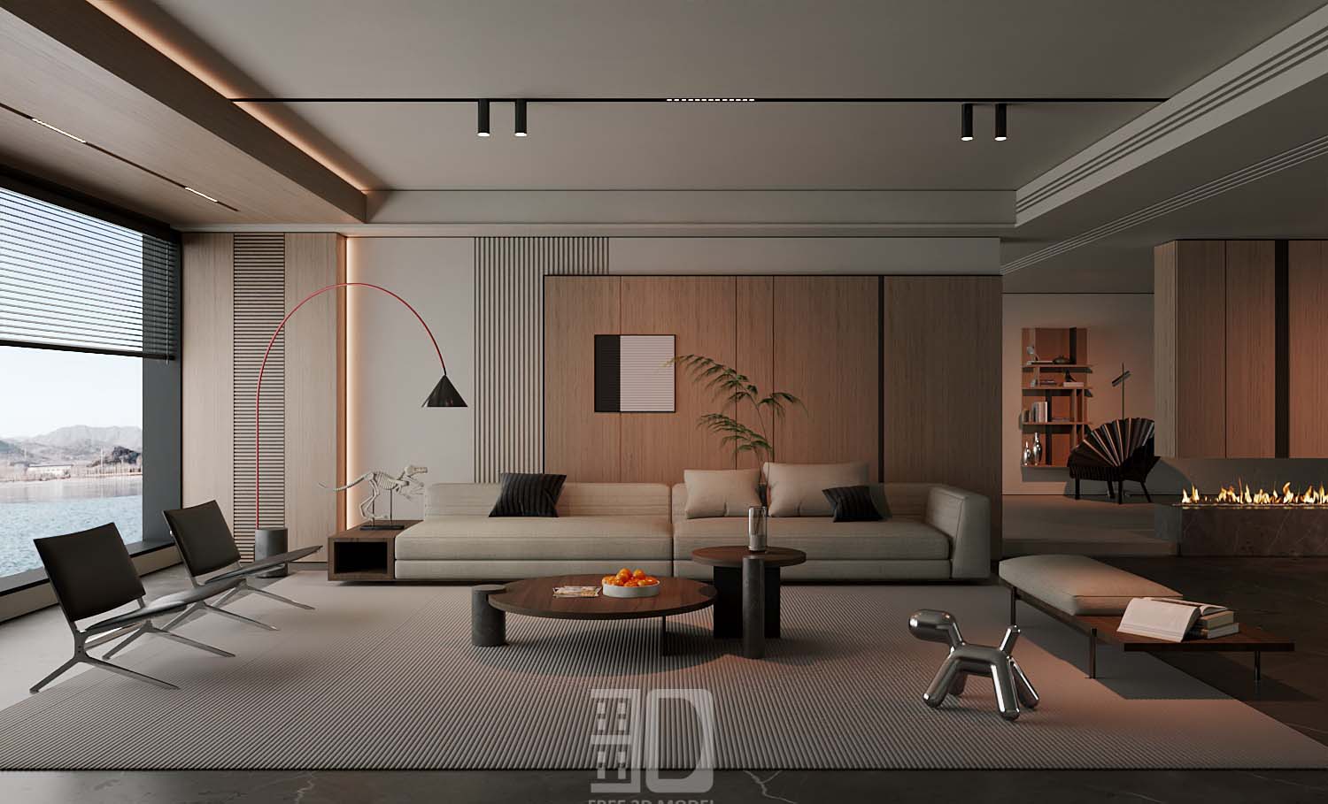 Download free 3d model of   livingroom sofa collected by 3df.pro 104