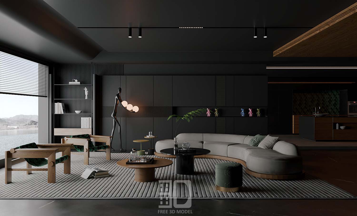 Download free 3d model of   livingroom sofa collected by 3df.pro 106