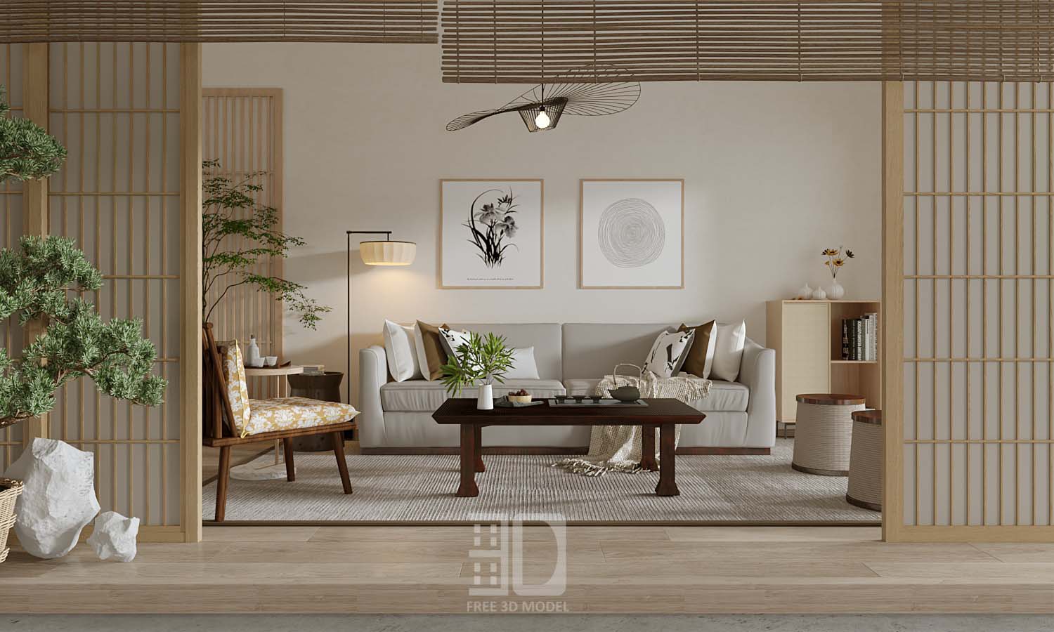 Download free 3d model of   livingroom sofa collected by 3df.pro 110