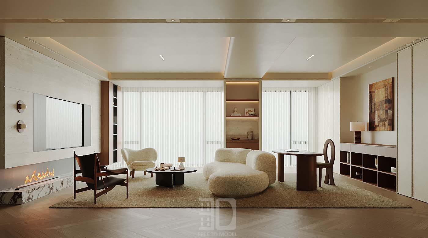 Download free 3d model of   livingroom sofa collected by 3df.pro 18