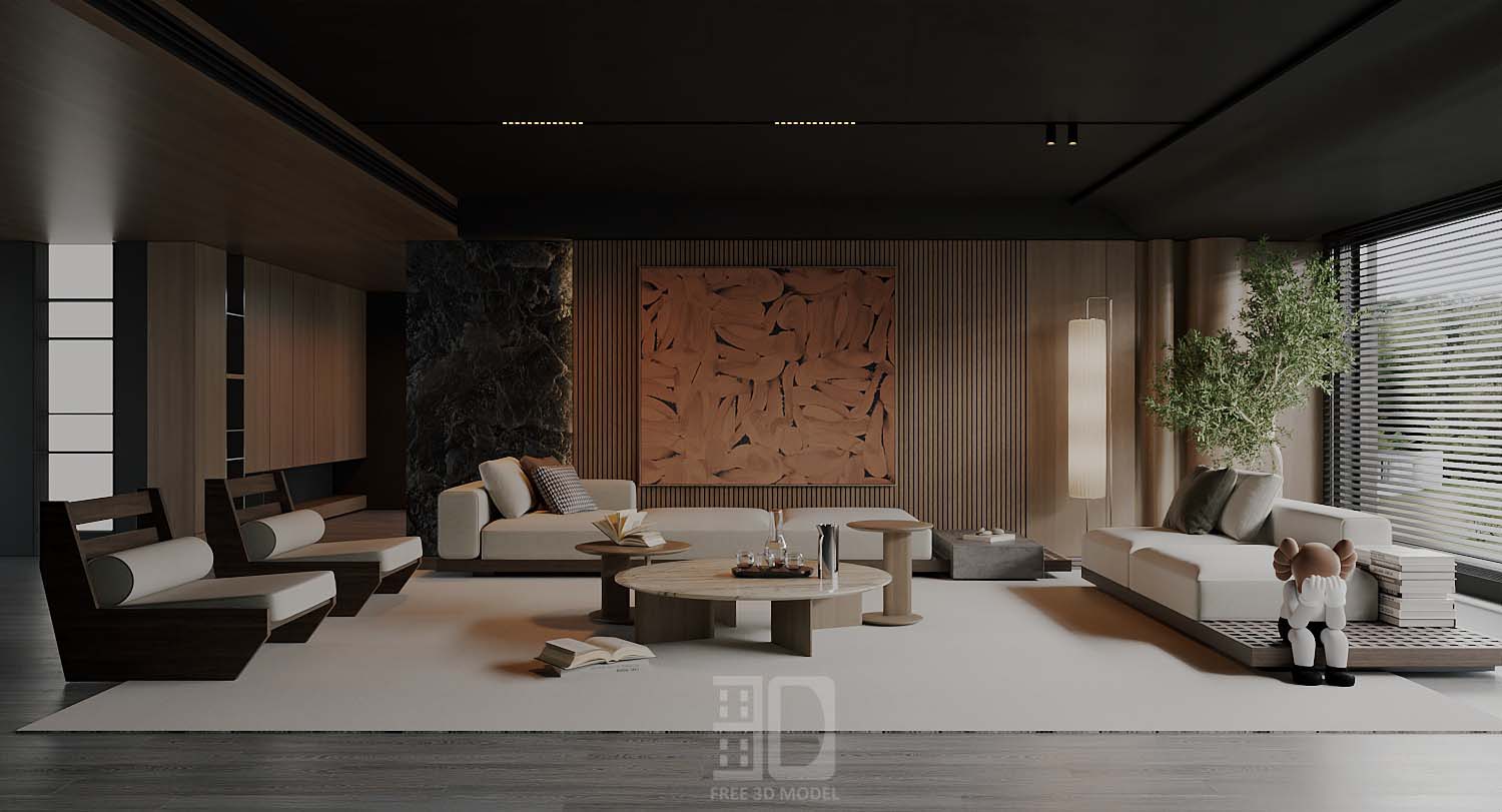 Download free 3d model of   livingroom sofa collected by 3df.pro 20