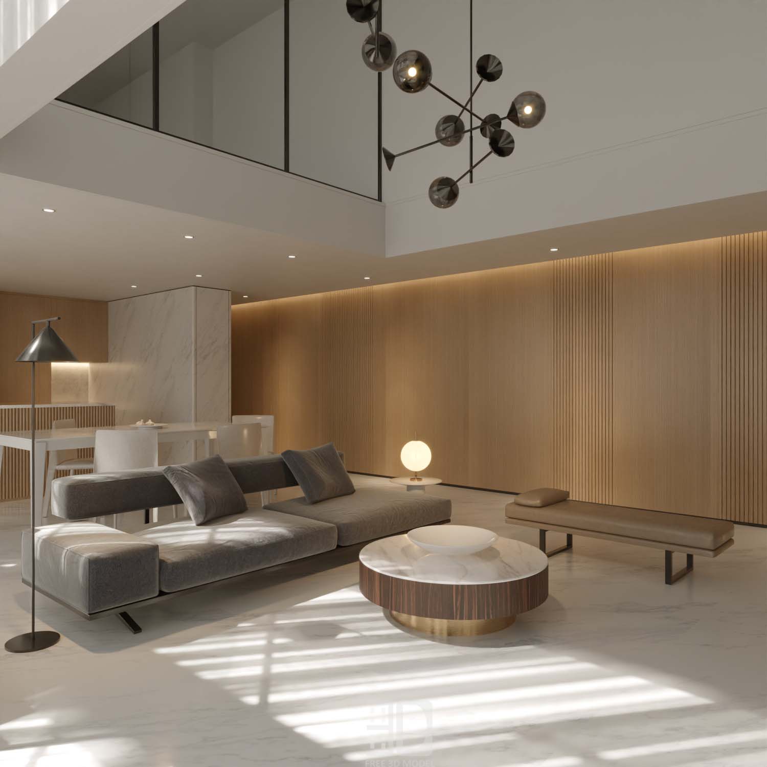 Download free 3d model of   livingroom sofa collected by 3df.pro 23