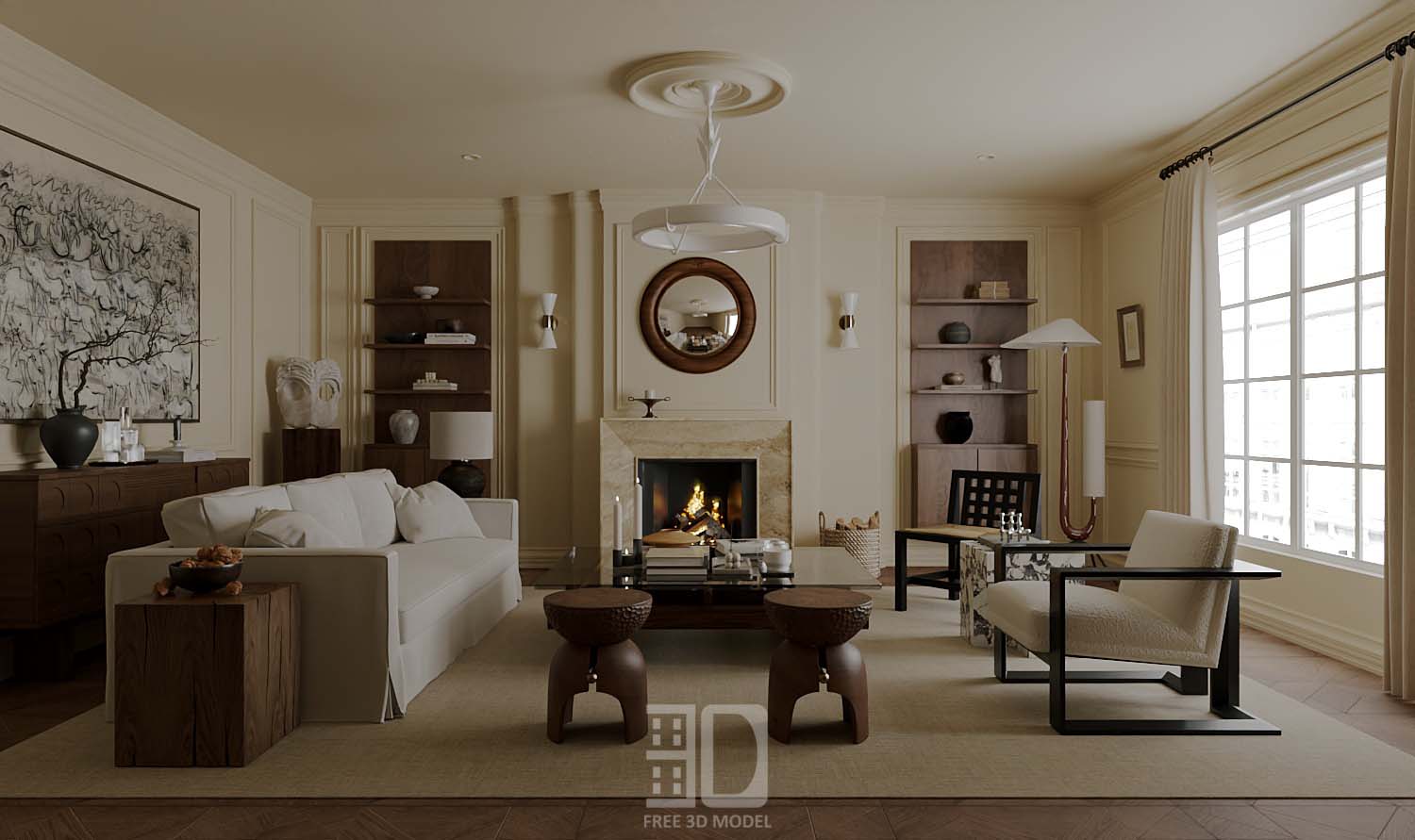 Download free 3d model of   livingroom sofa collected by 3df.pro 25