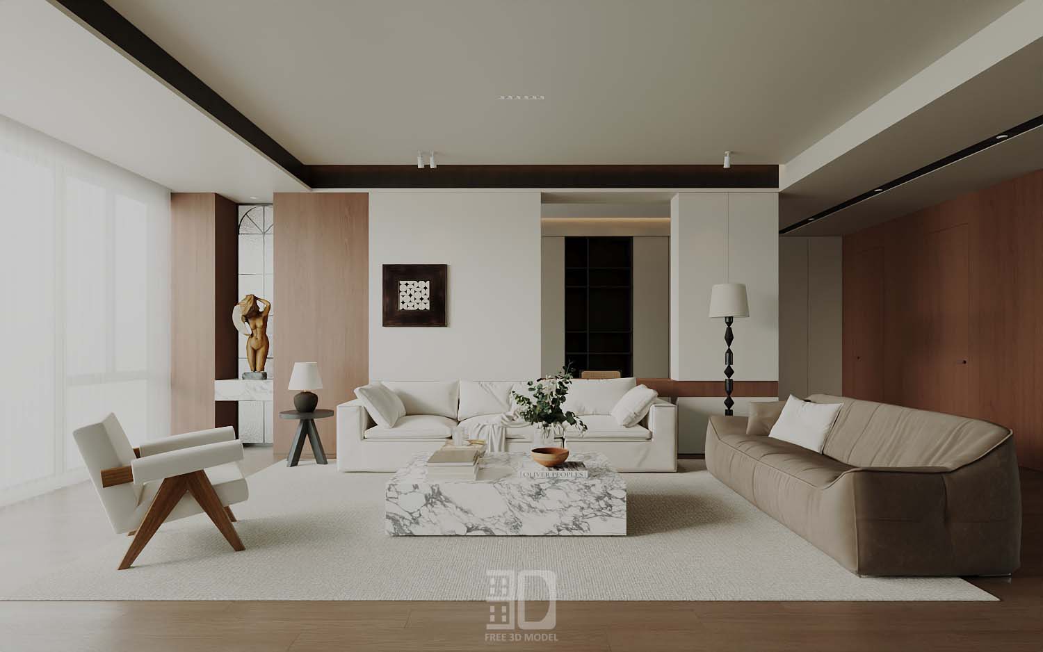 Download free 3d model of   livingroom sofa collected by 3df.pro 29