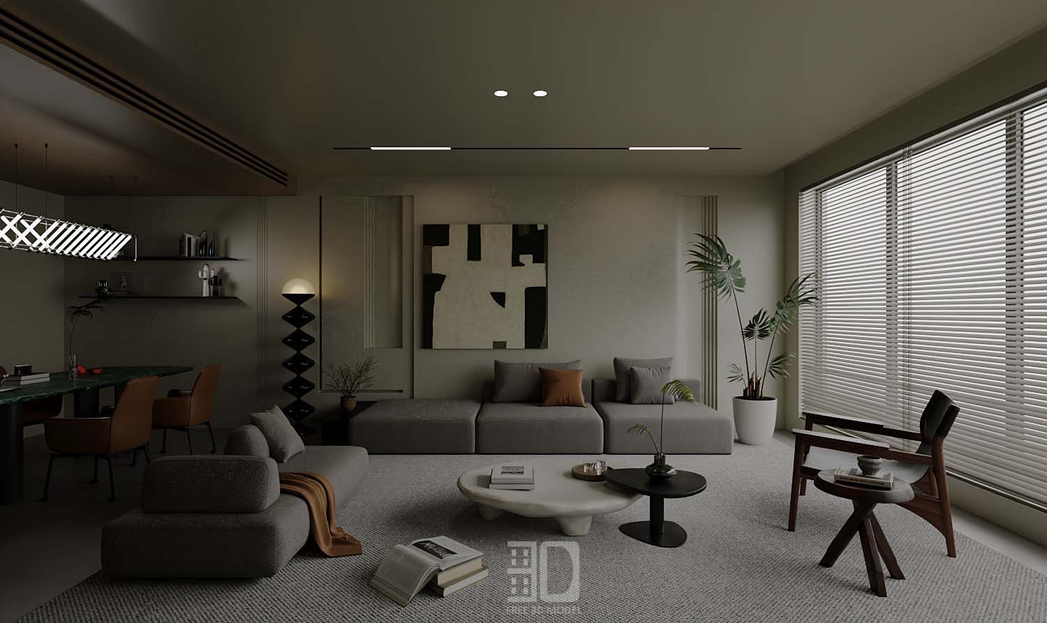 Download free 3d model of   livingroom sofa collected by 3df.pro 31