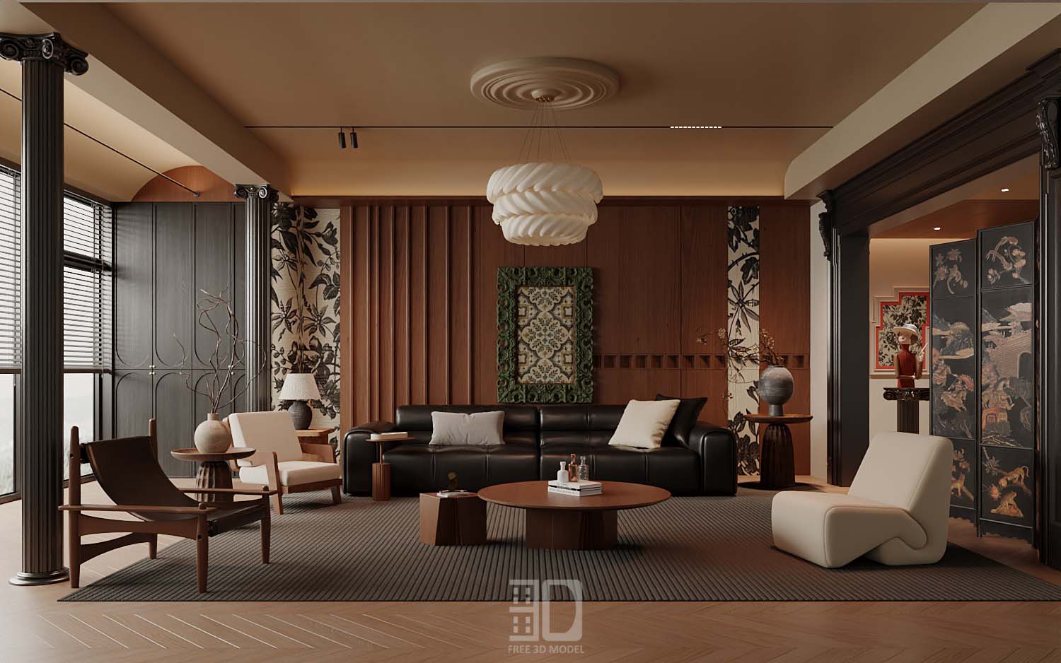 Download free 3d model of   livingroom sofa collected by 3df.pro 34