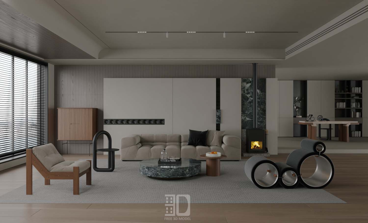 Download free 3d model of livingroom sofa collected by 3df.pro 39