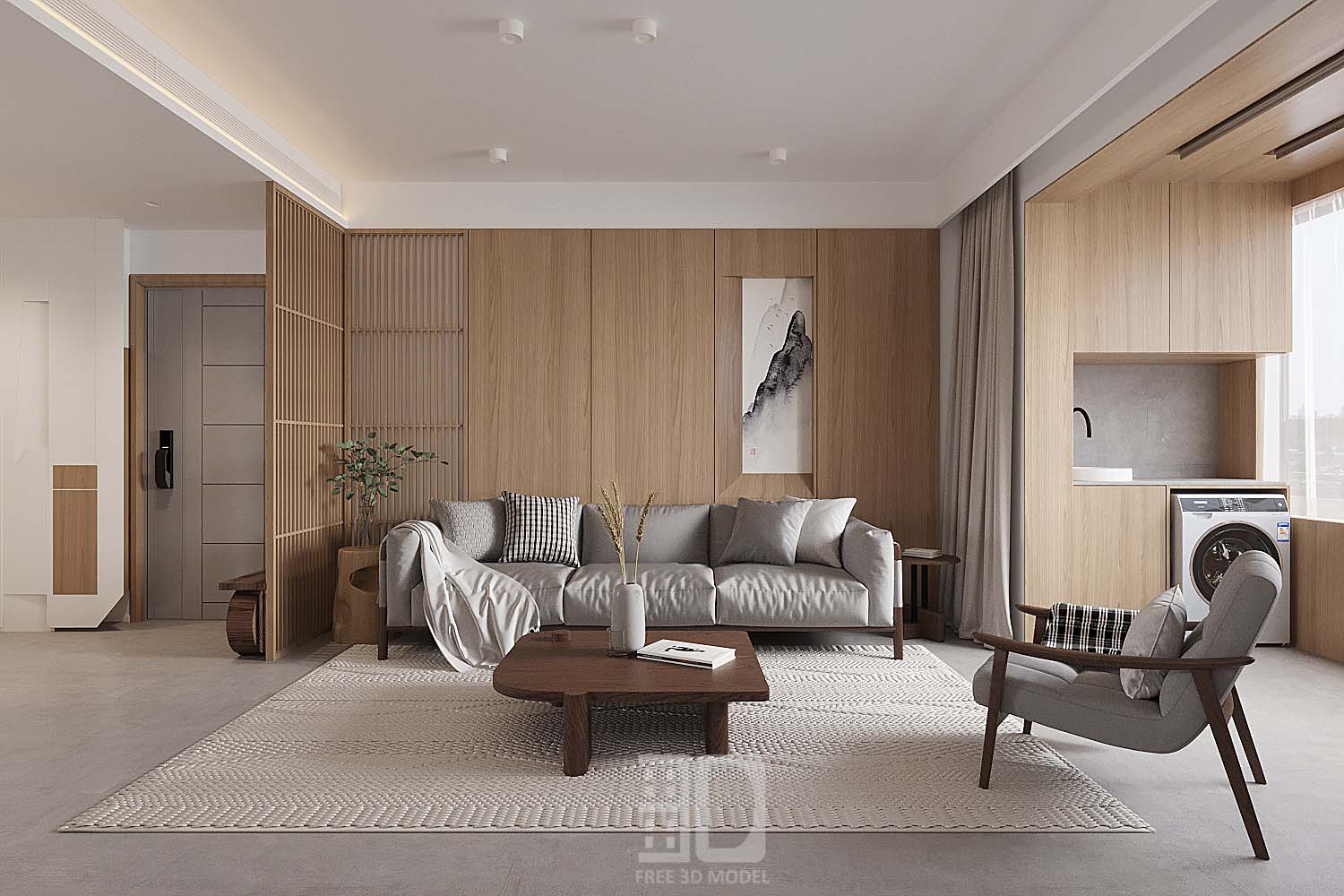 Download free 3d model of livingroom sofa collected by 3df.pro 46