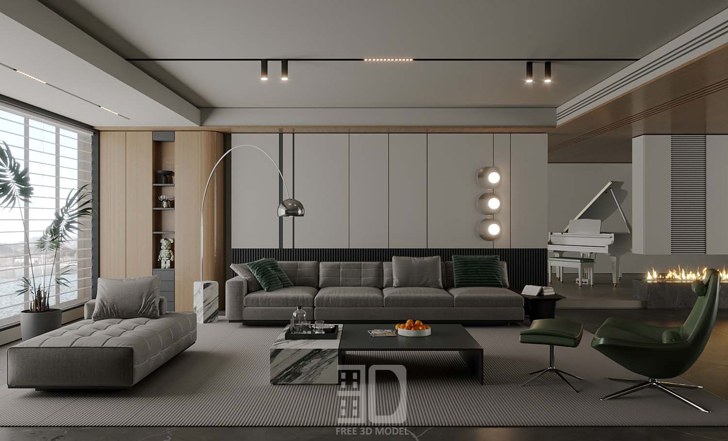Download free 3d model of livingroom sofa collected by 3df.pro 47