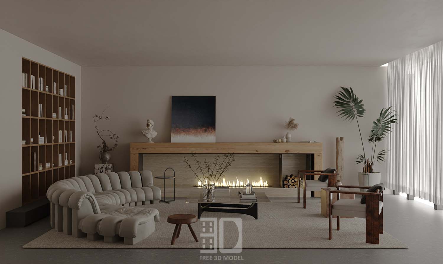 Download free 3d model of livingroom sofa collected by 3df.pro 49