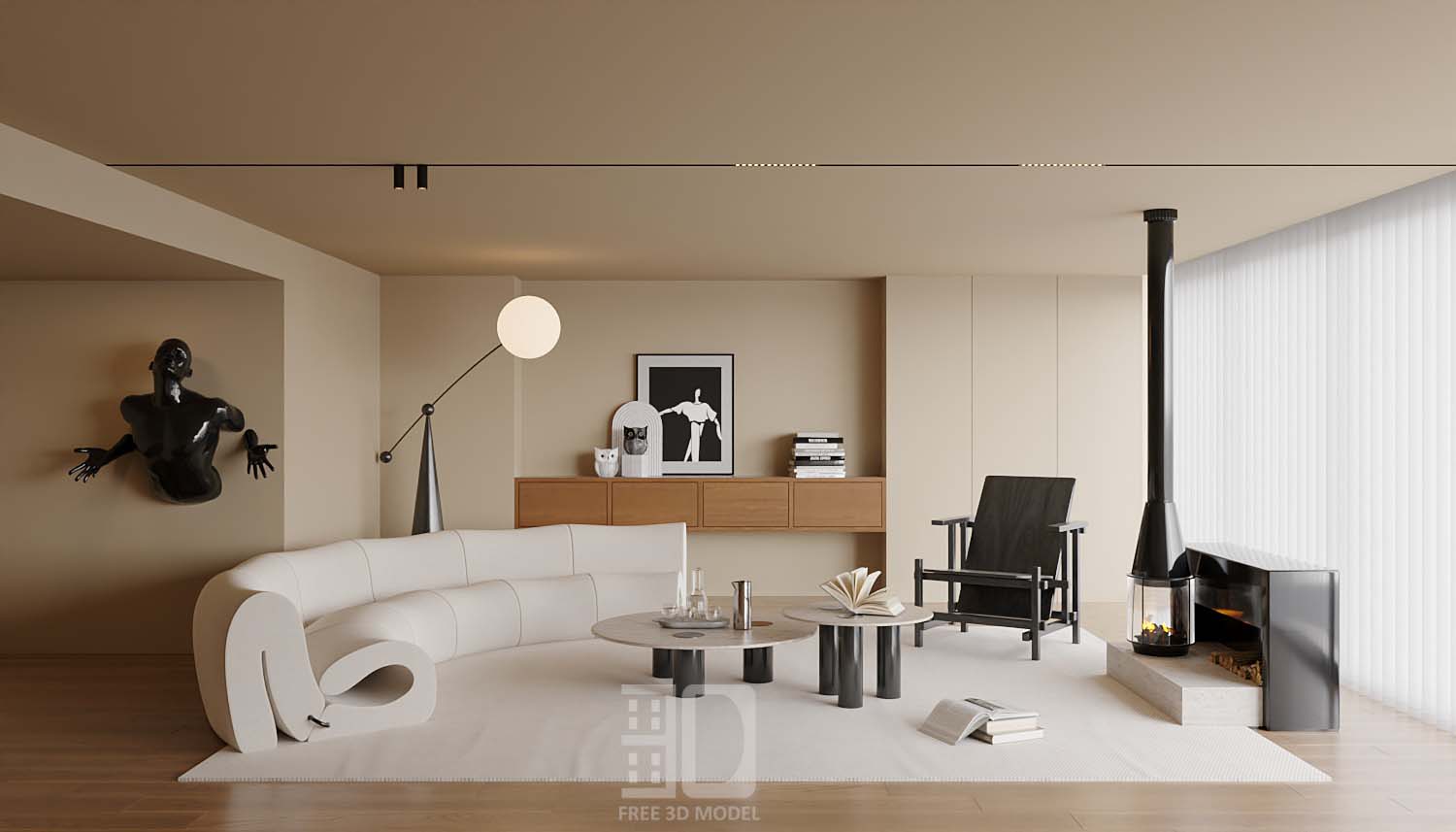 Download free 3d model of livingroom sofa collected by 3df.pro 51