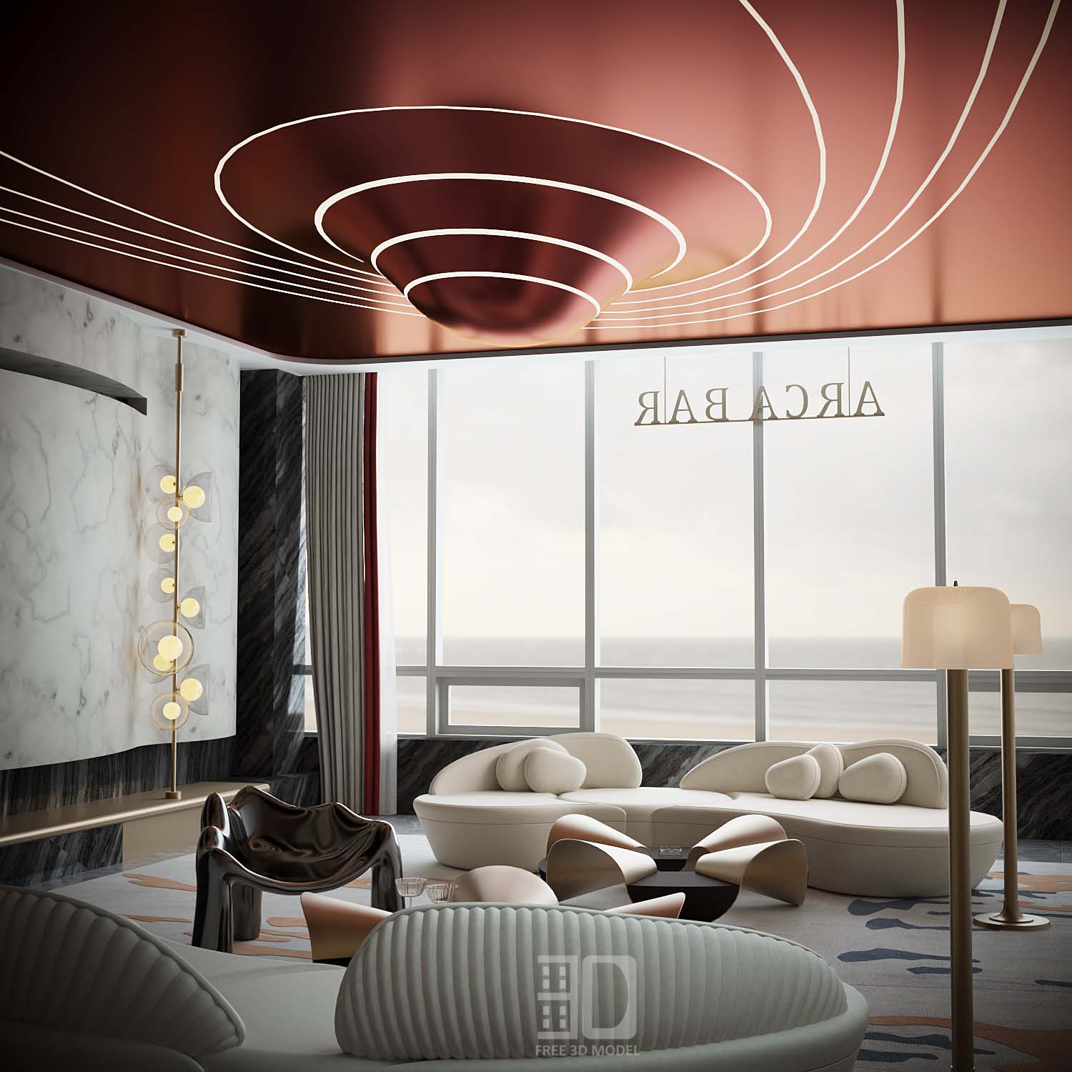 Download free 3d model of   livingroom sofa collected by 3df.pro 54