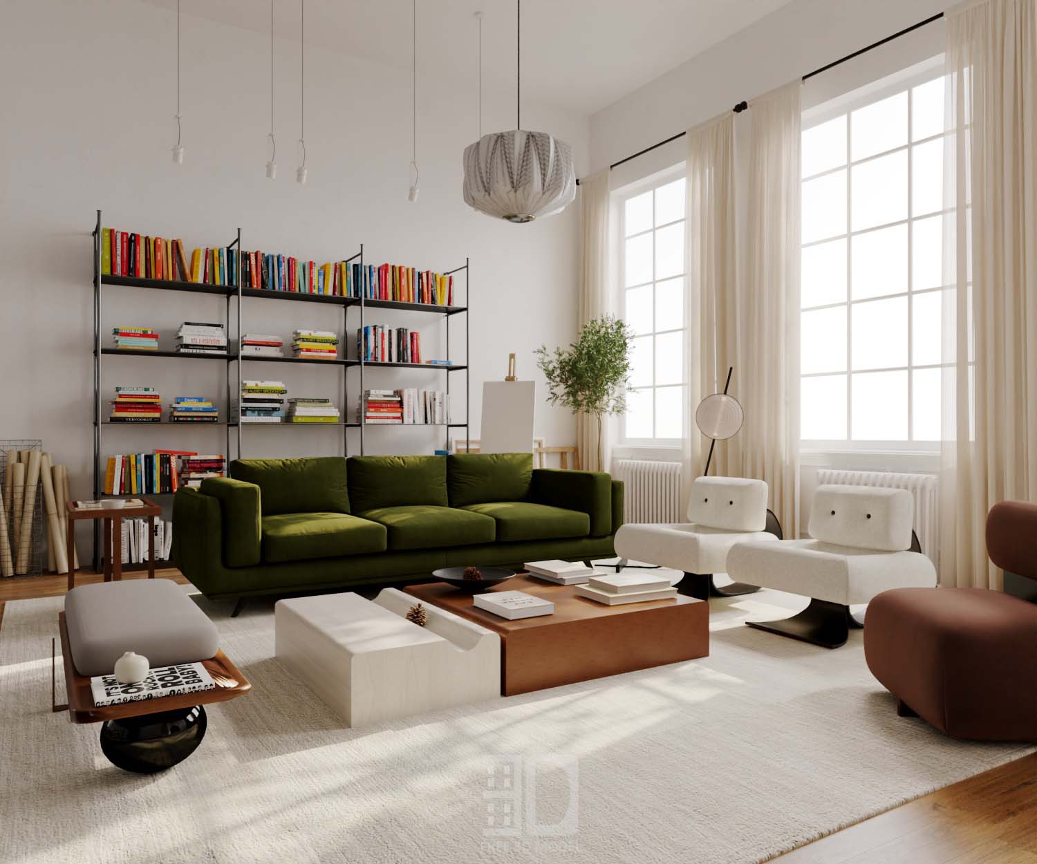 Download free 3d model of   livingroom sofa collected by 3df.pro 55
