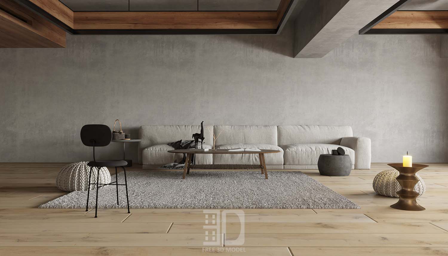 Download free 3d model of   livingroom sofa collected by 3df.pro 57